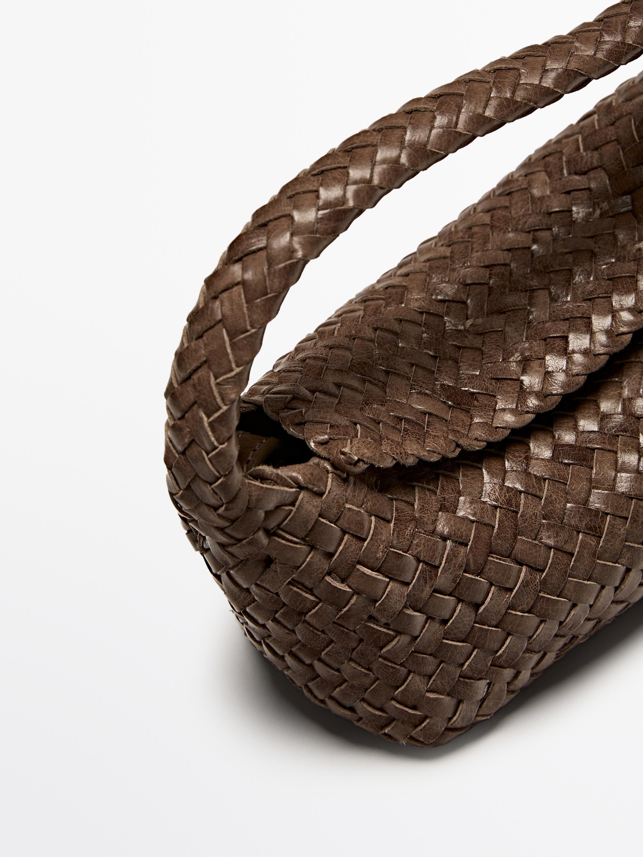 Bolso bandolera trenzado piel napa