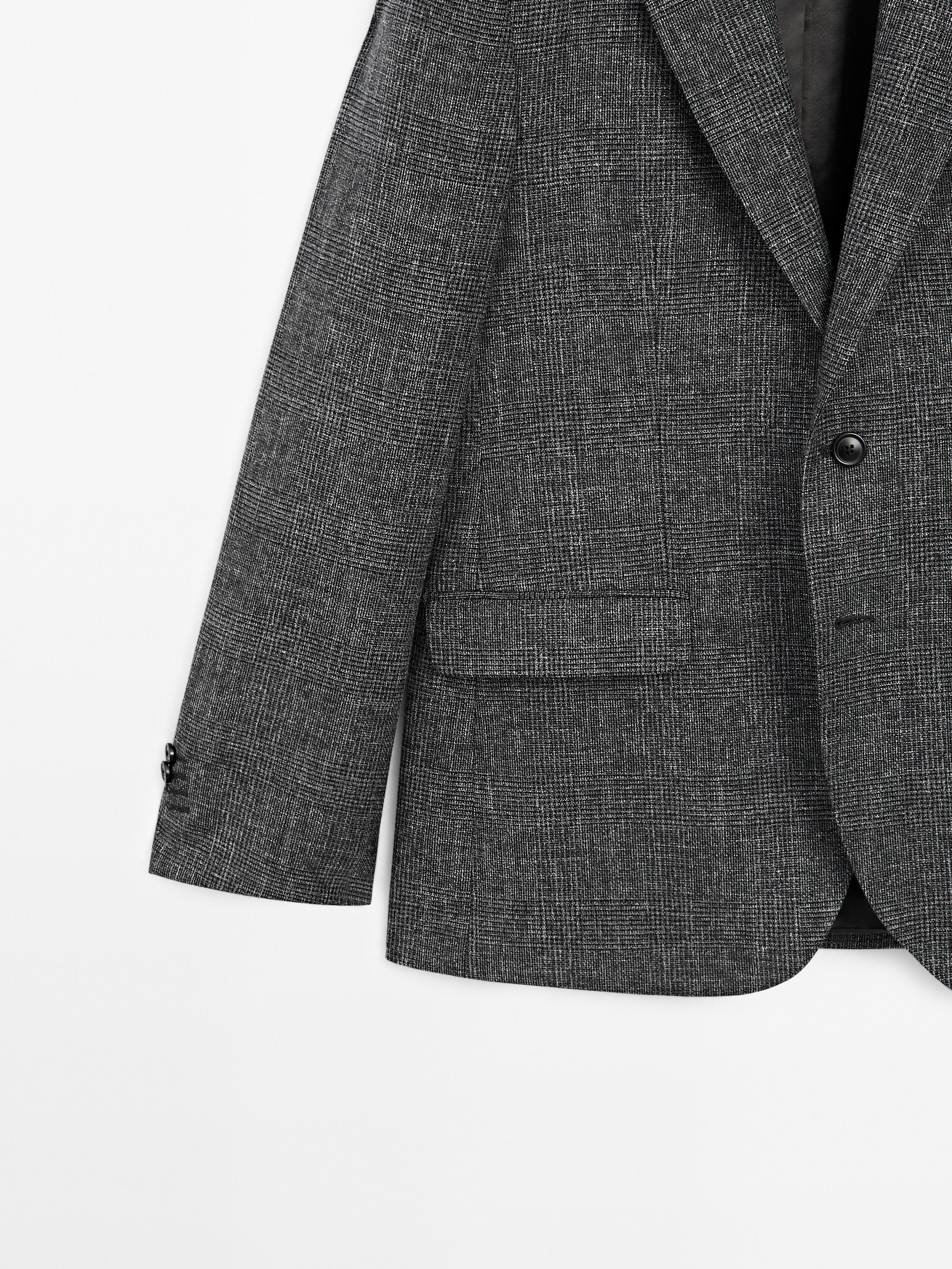 Cotton blend smart blazer