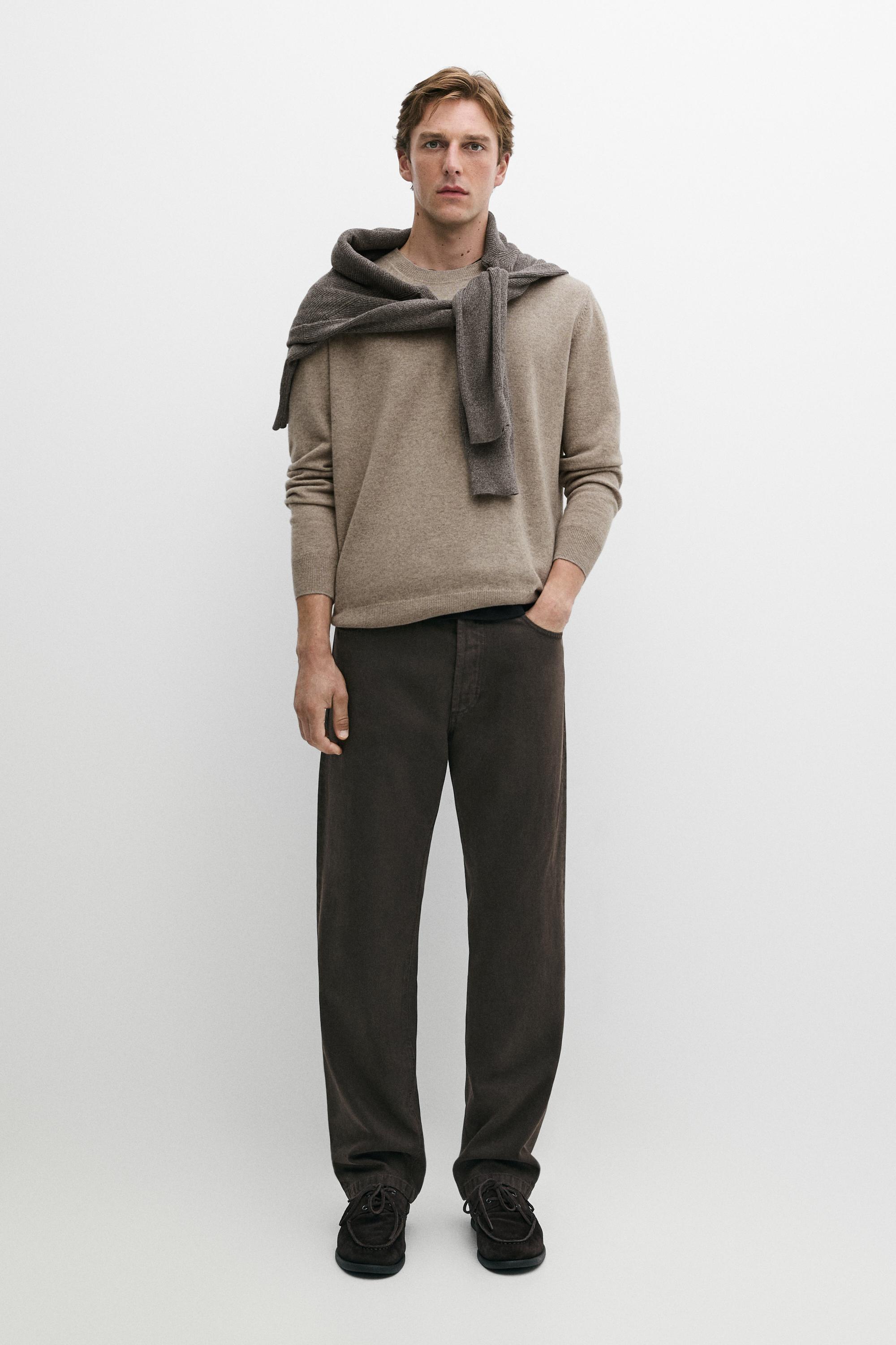 Tapered fit jeans — Chocolate