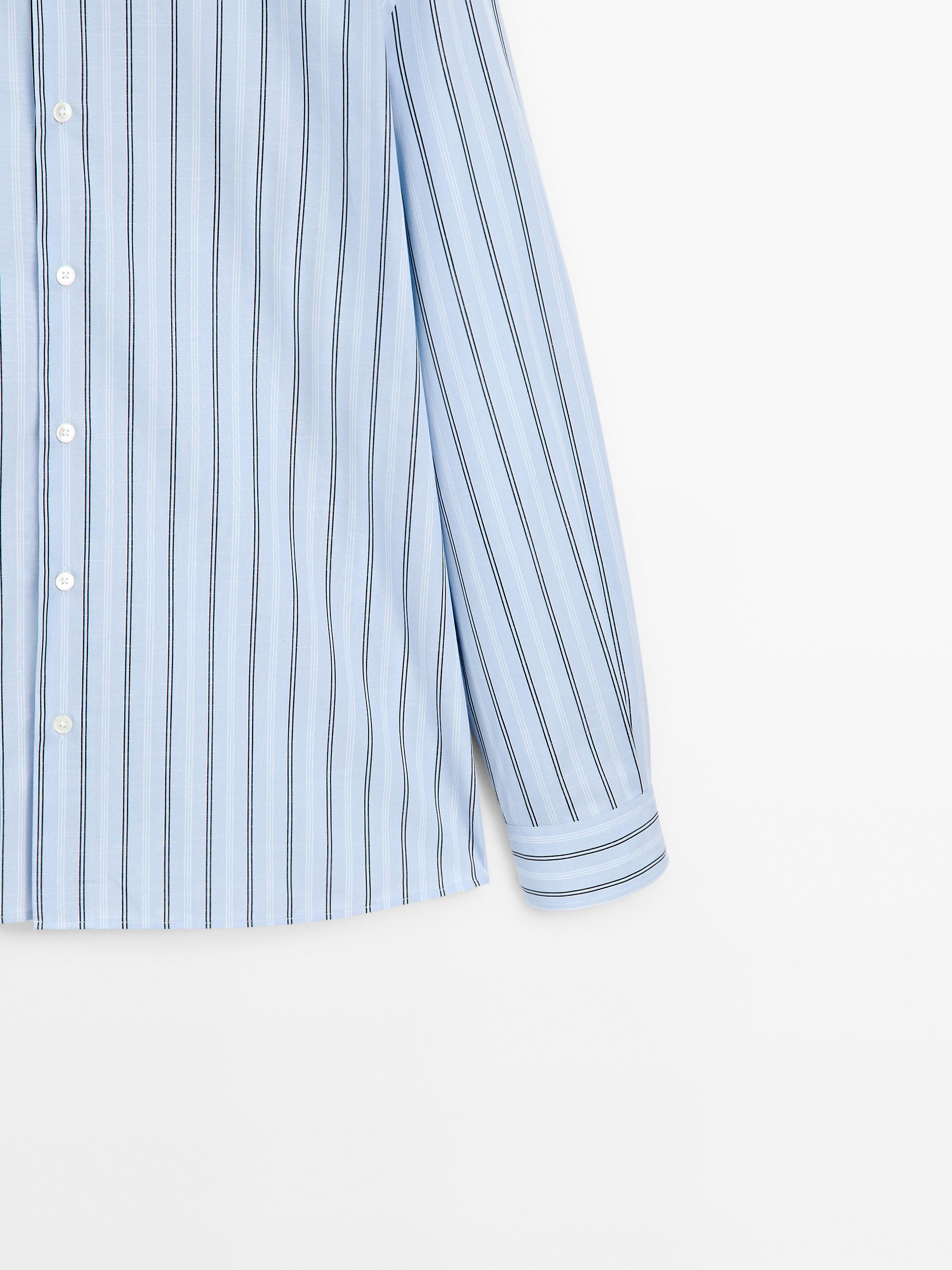 100% cotton regular fit striped shirt