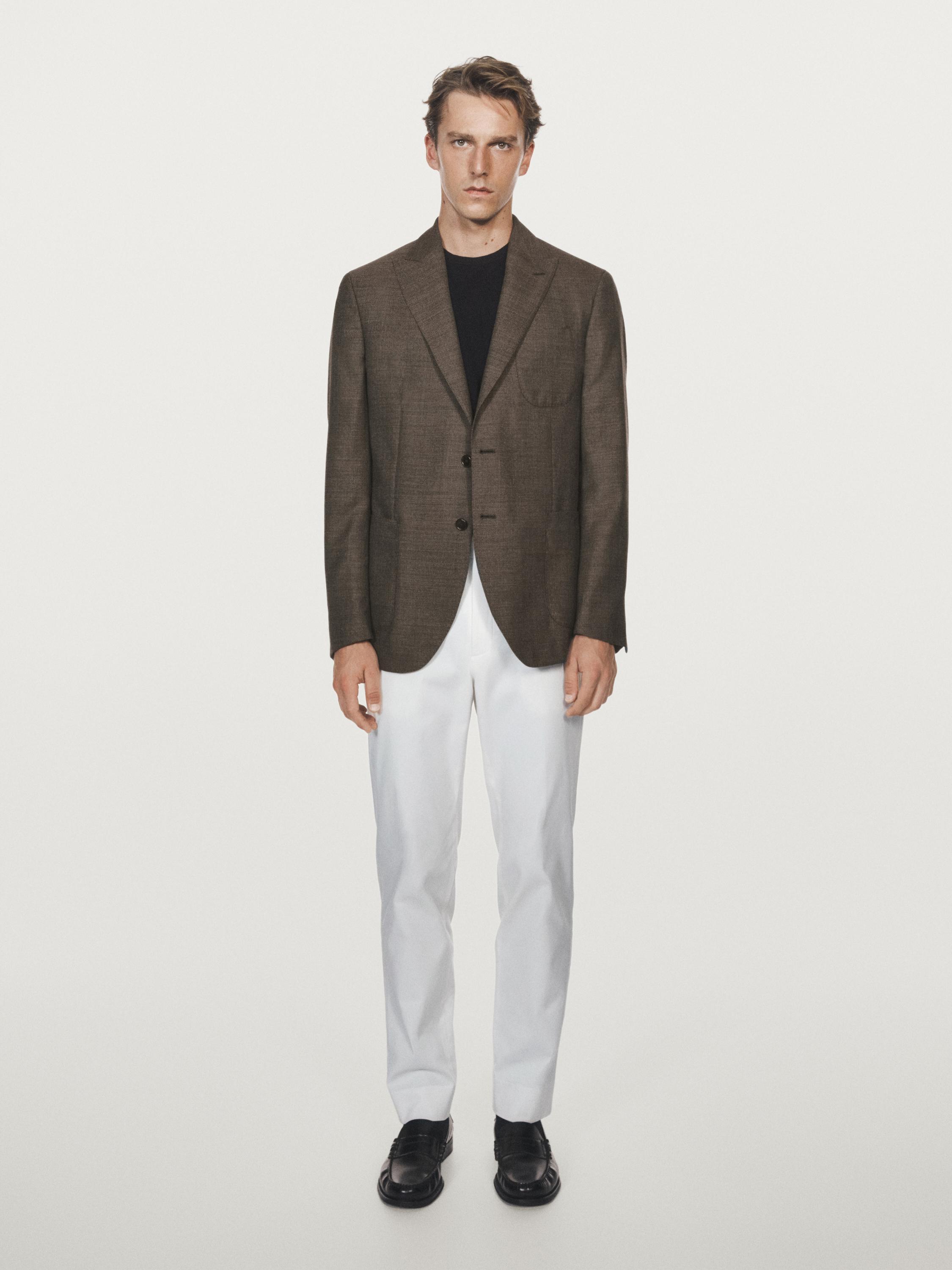 100% wool textured blazer