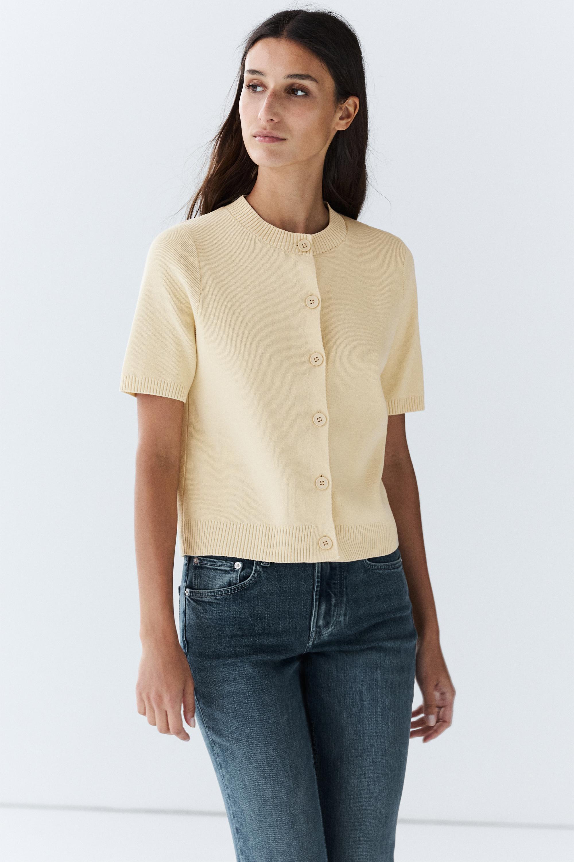 100% Cotton Short Sleeve Cardigan