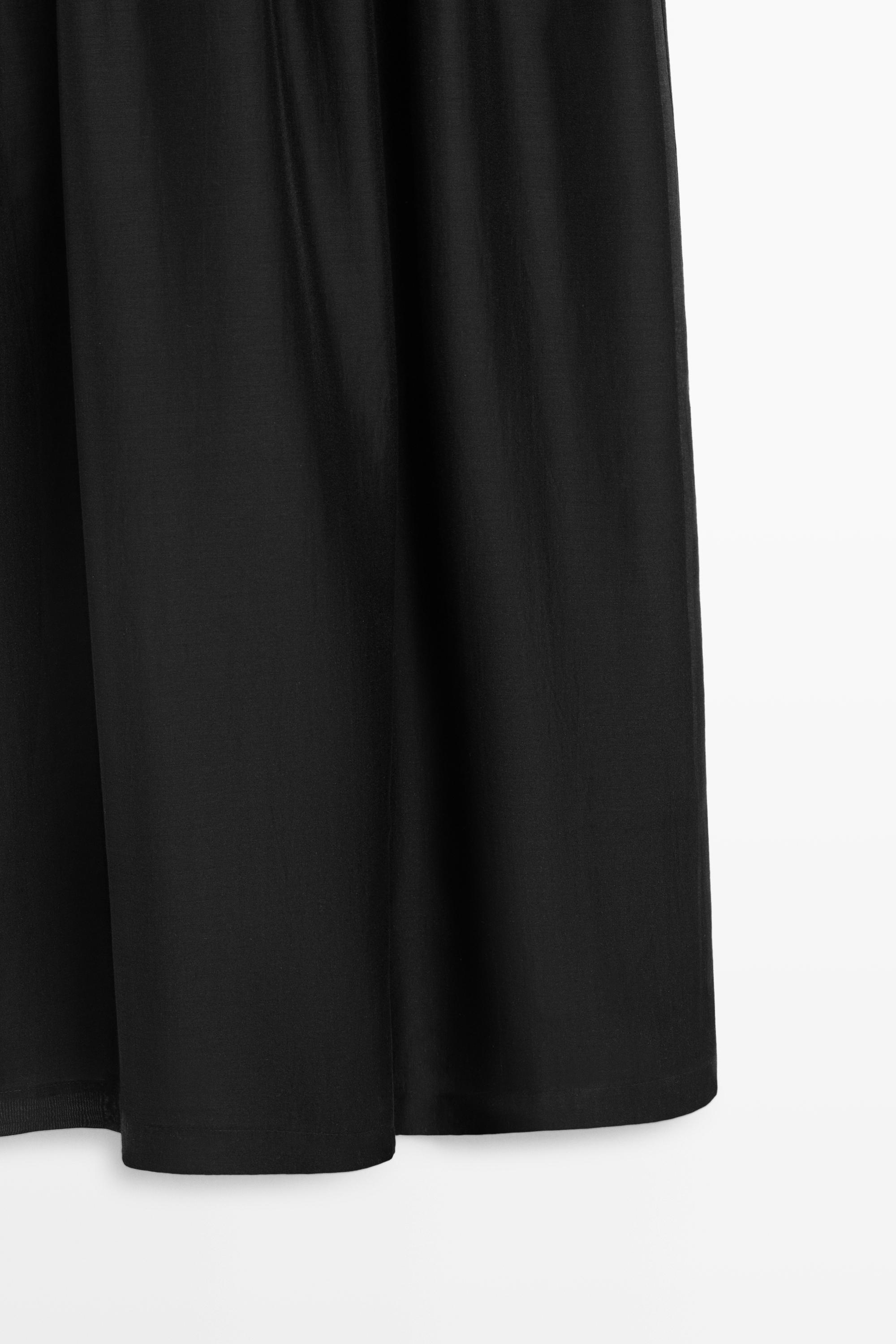 massimo dutti black midi dress Massimo Dutti dress 6693 870 sweatheart neck black little midi dress S 4 6  LBD