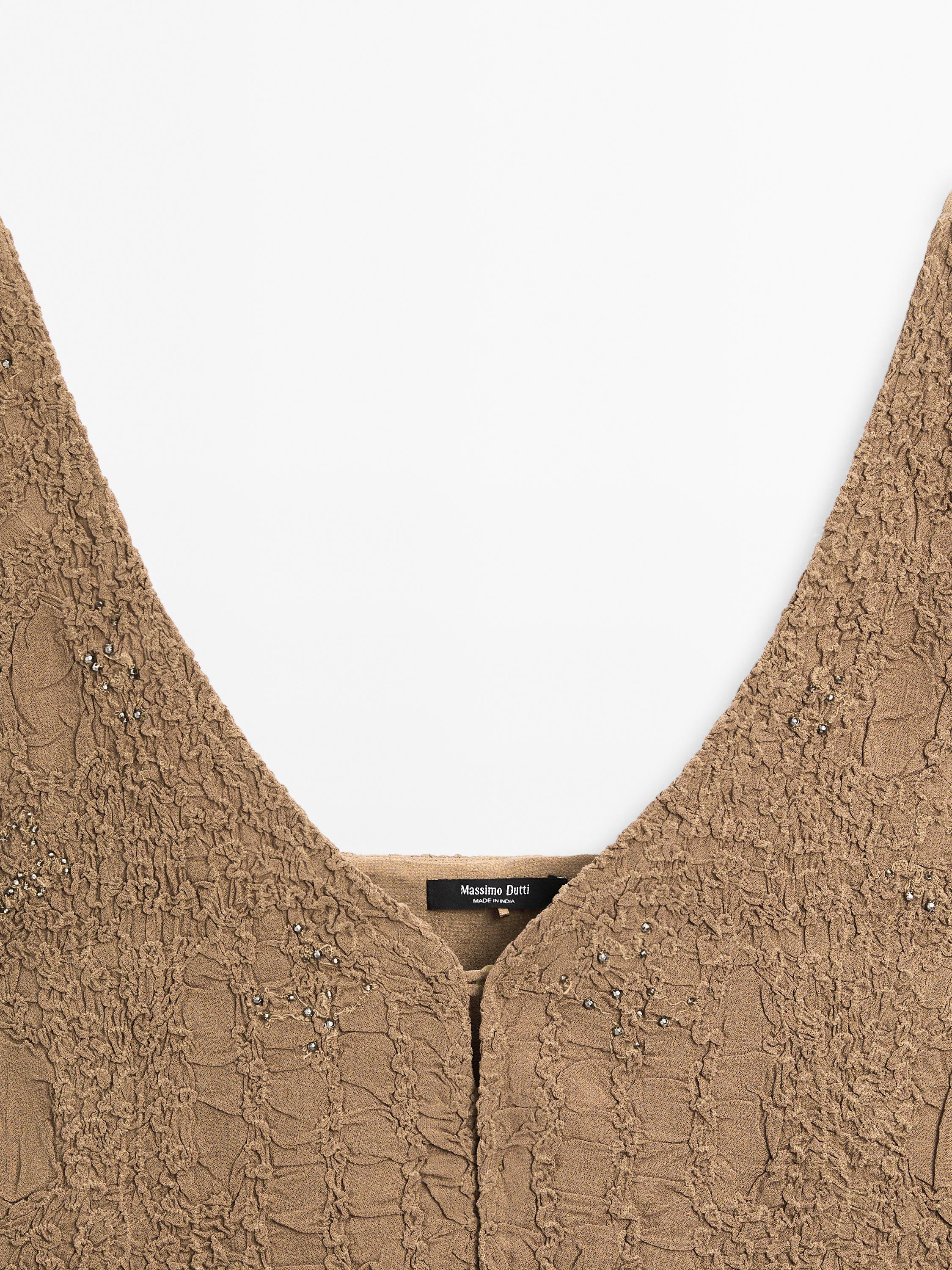 Textured strappy top