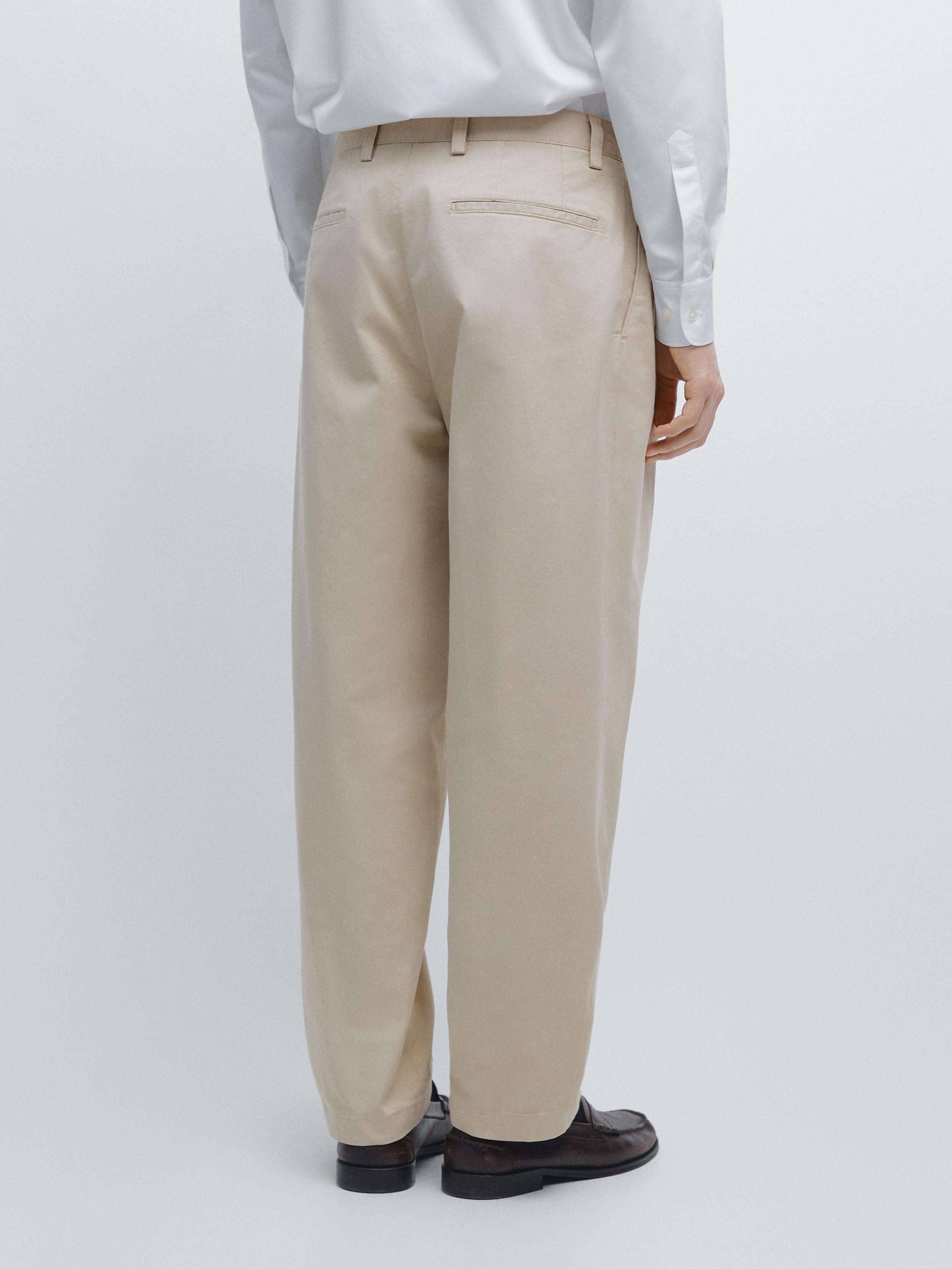 Pamuk karışımlı pensli pantolon