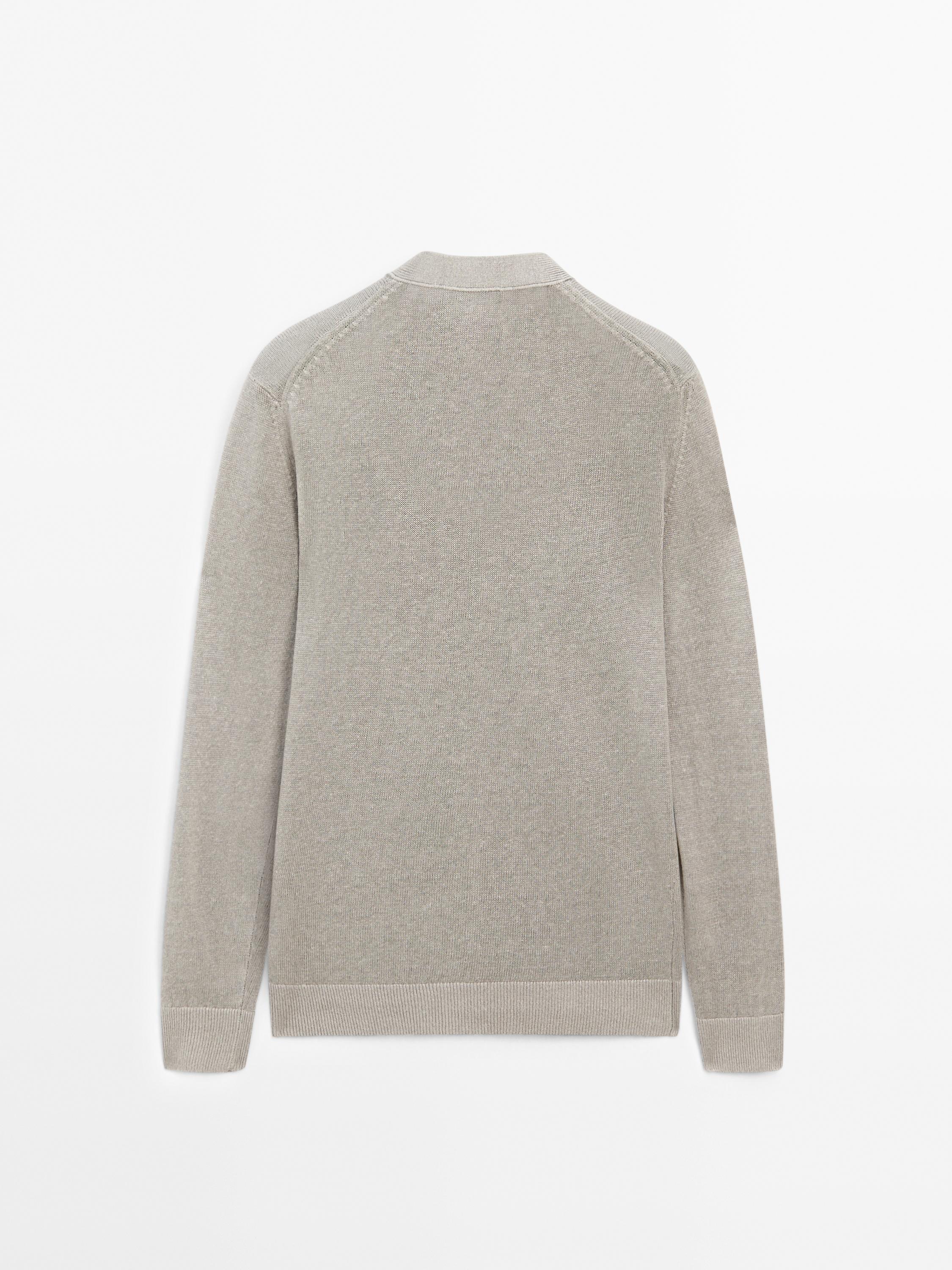 100% linen knit cardigan