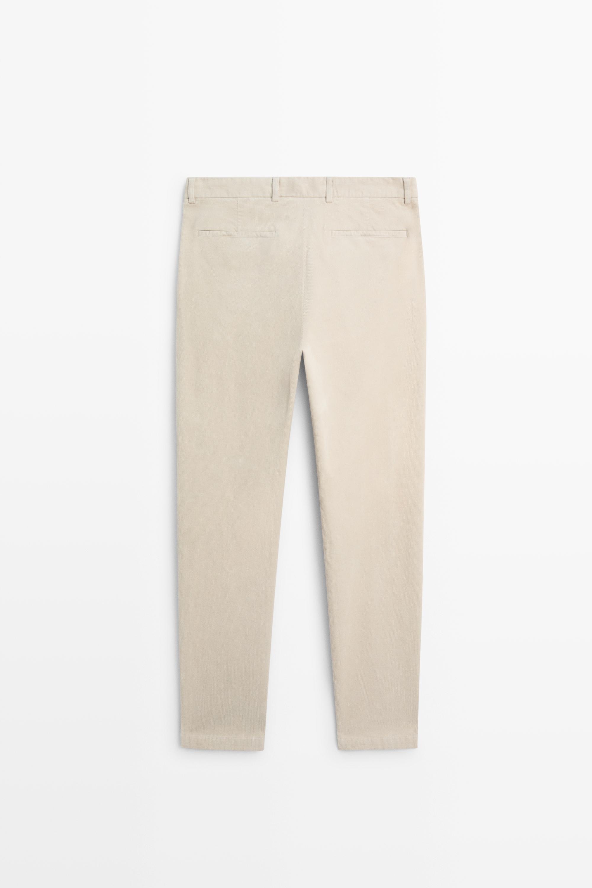 Slim fit corduroy pants