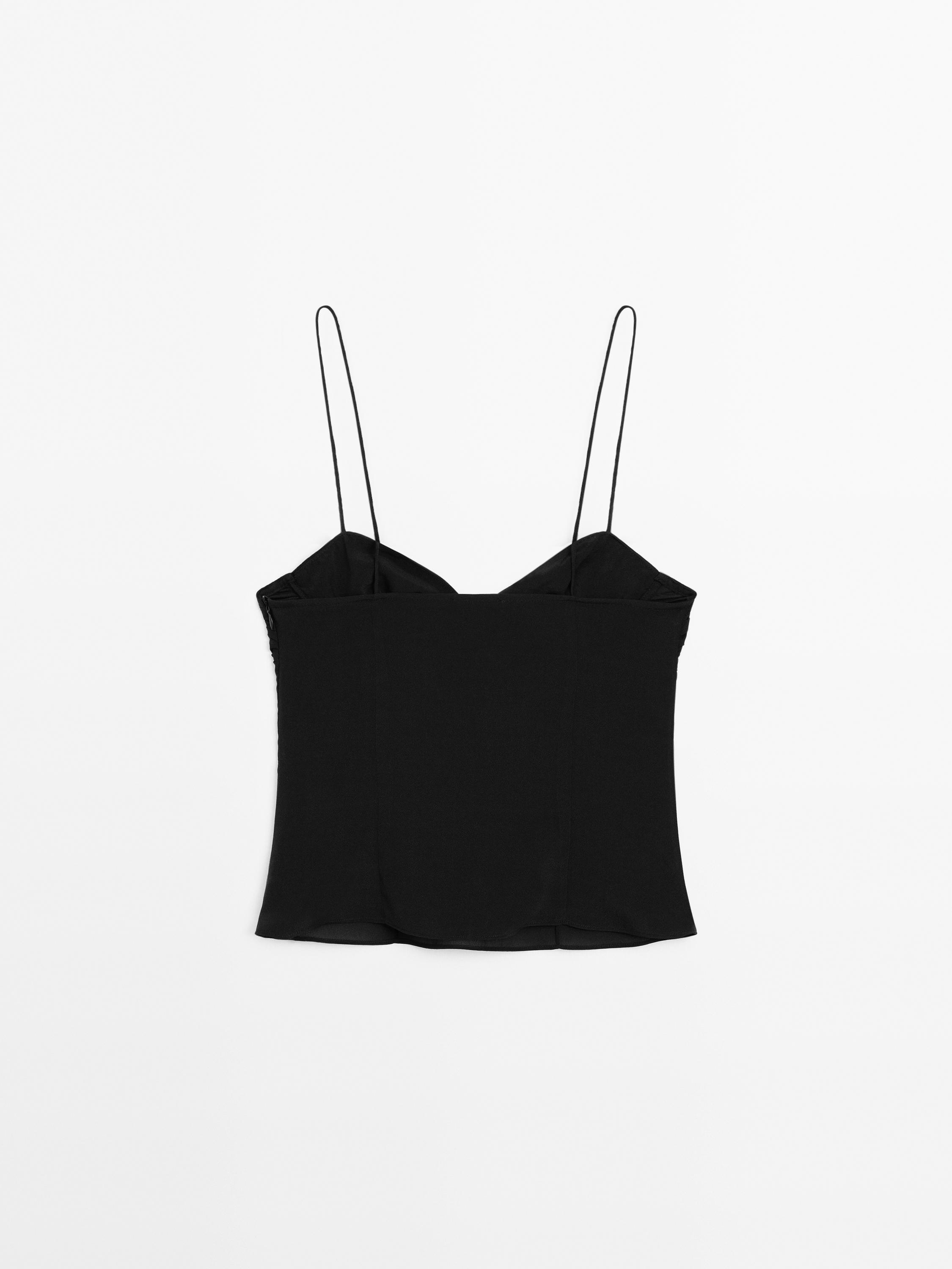 Strappy top with underwire detail