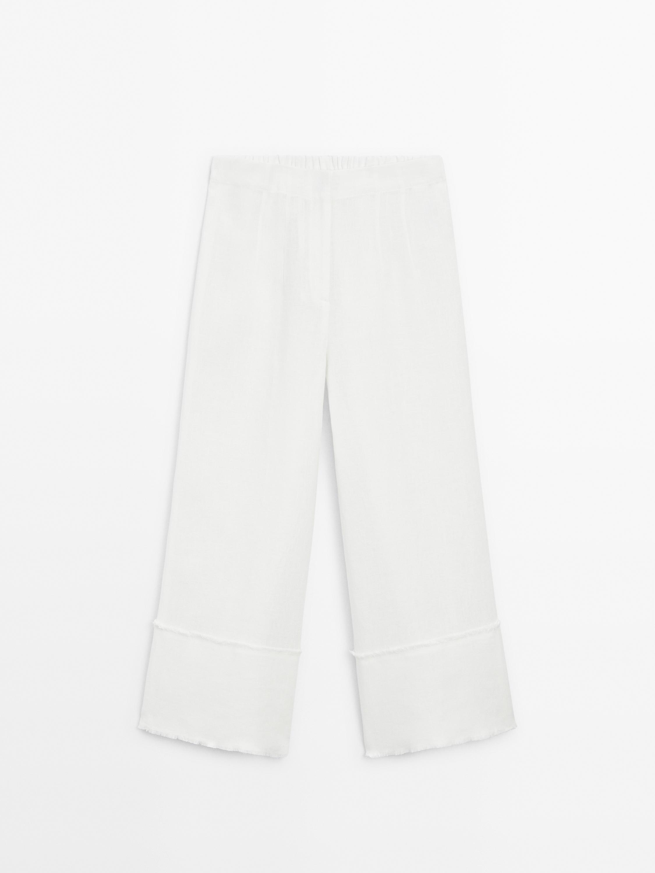 Wide leg trousers with flared detail