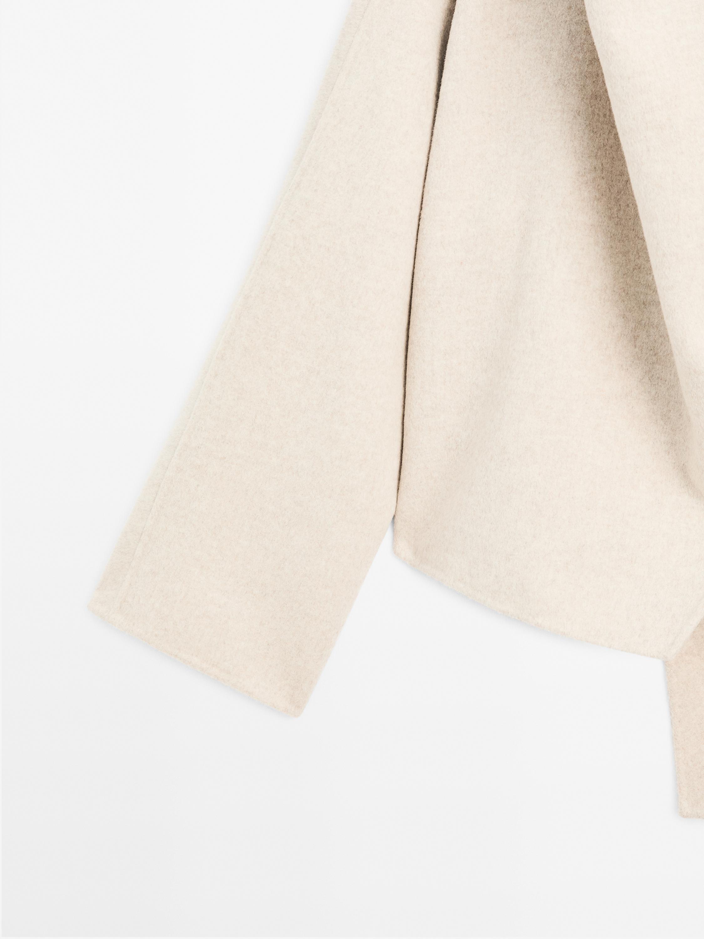 Short coat with scarf detail