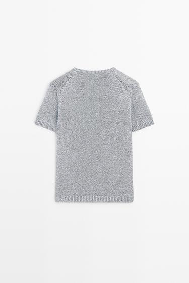 Short sleeve knit top — BLUISH 6
