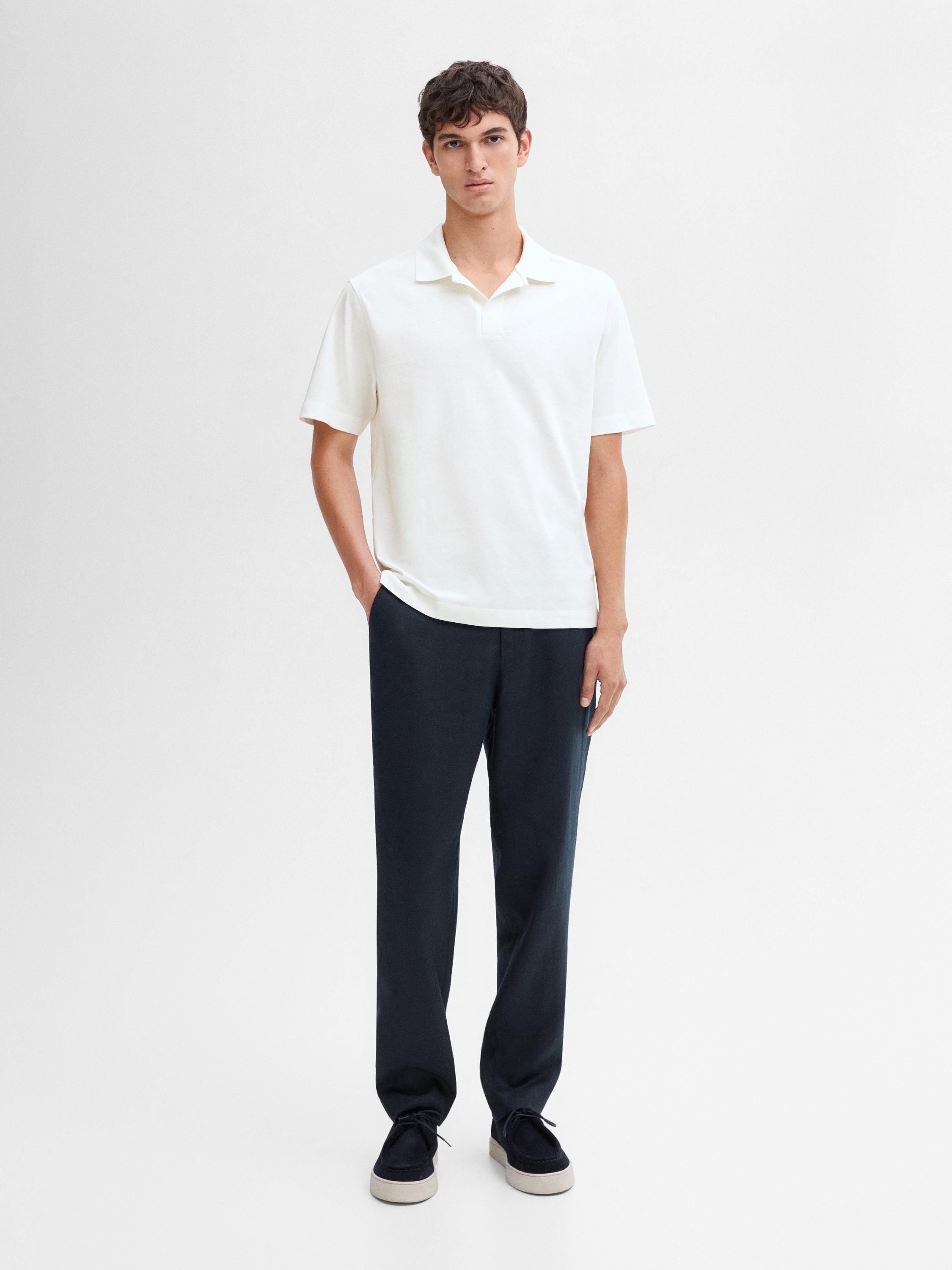 Short sleeve polo shirt with cotton