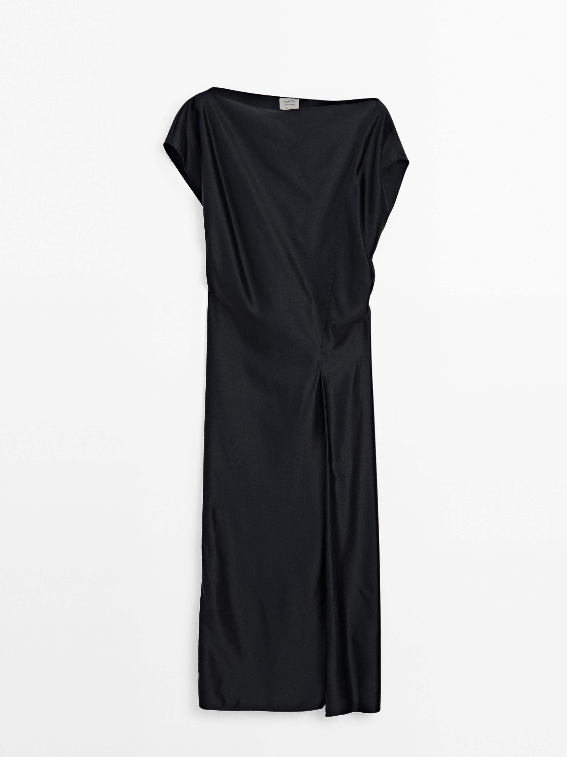 Robe midi plissée satinée - Limited Edition