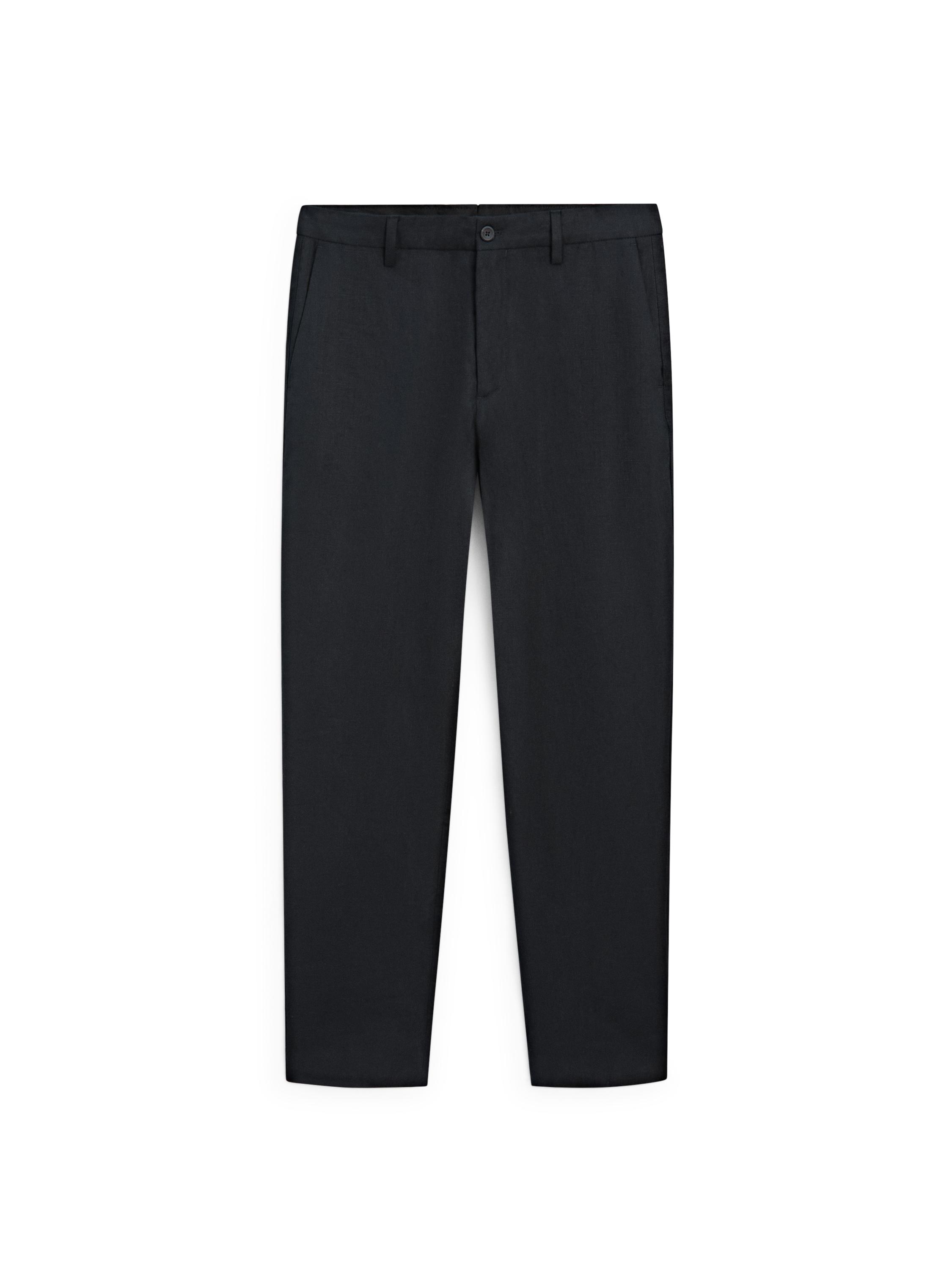 Linen suit trousers — NAVY BLUE