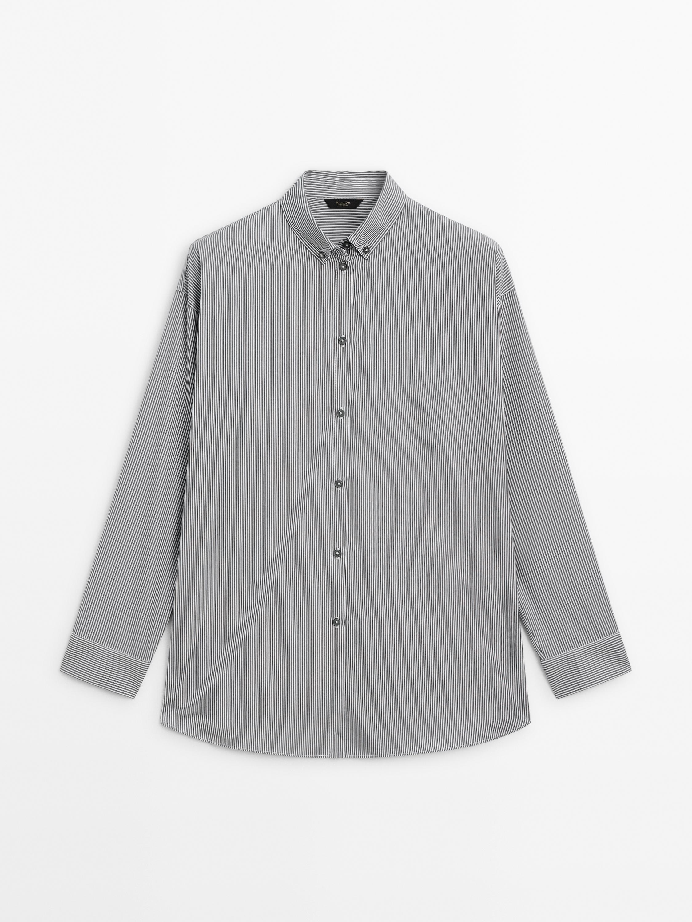 100% cotton striped blouse