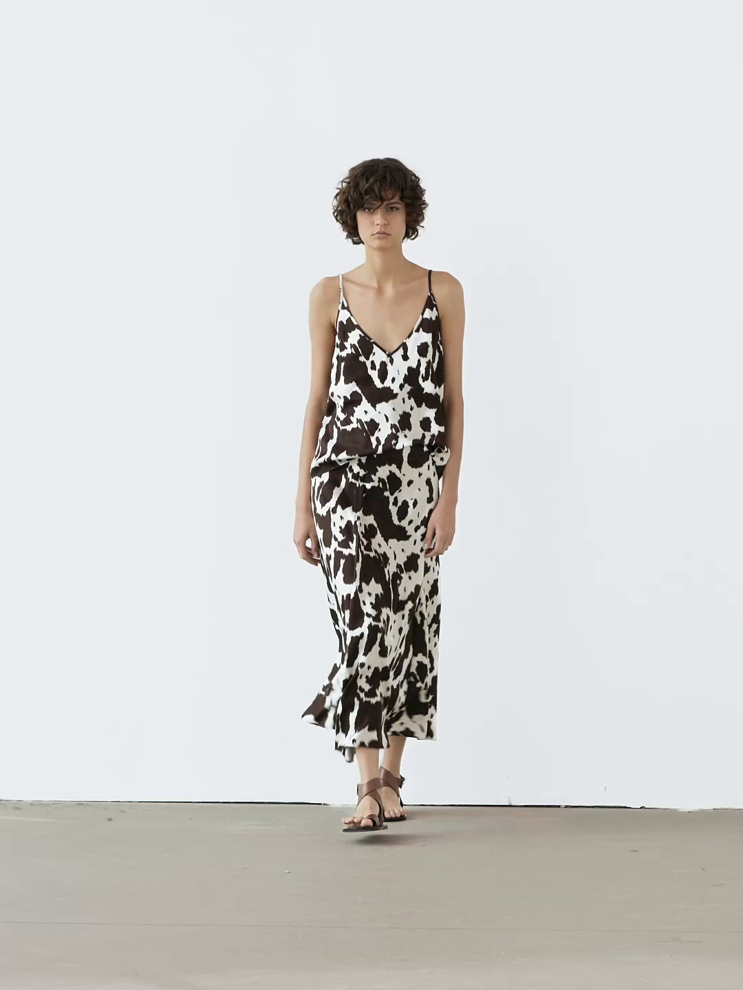 Top fluido tirantes animal print