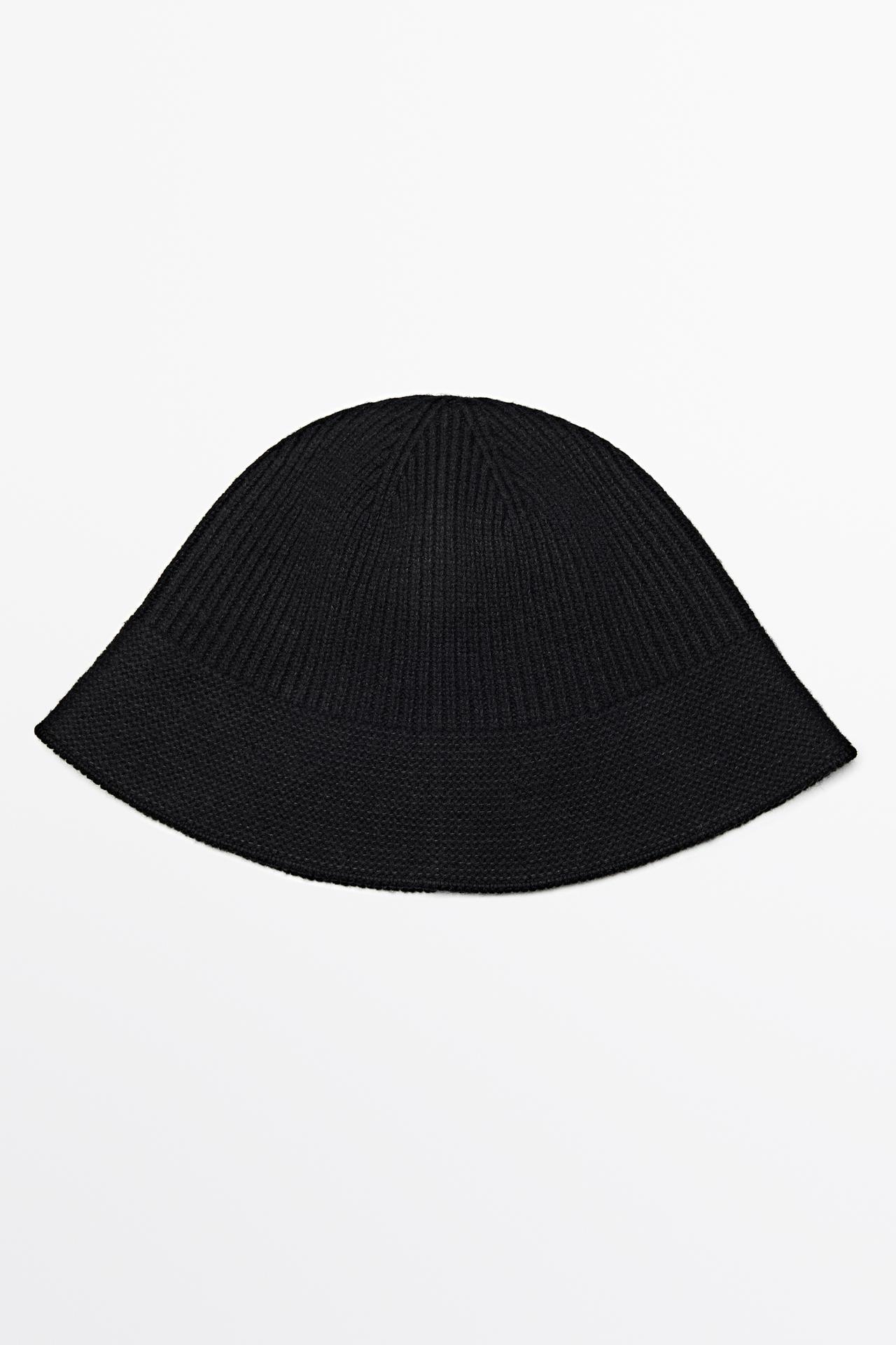 Wool blend bucket hat — BLACK