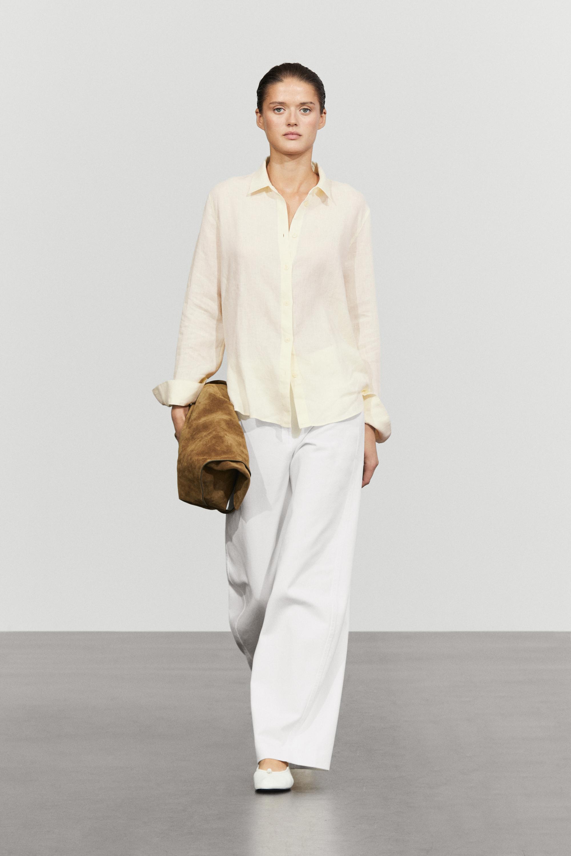 Flowing 100% linen shirt