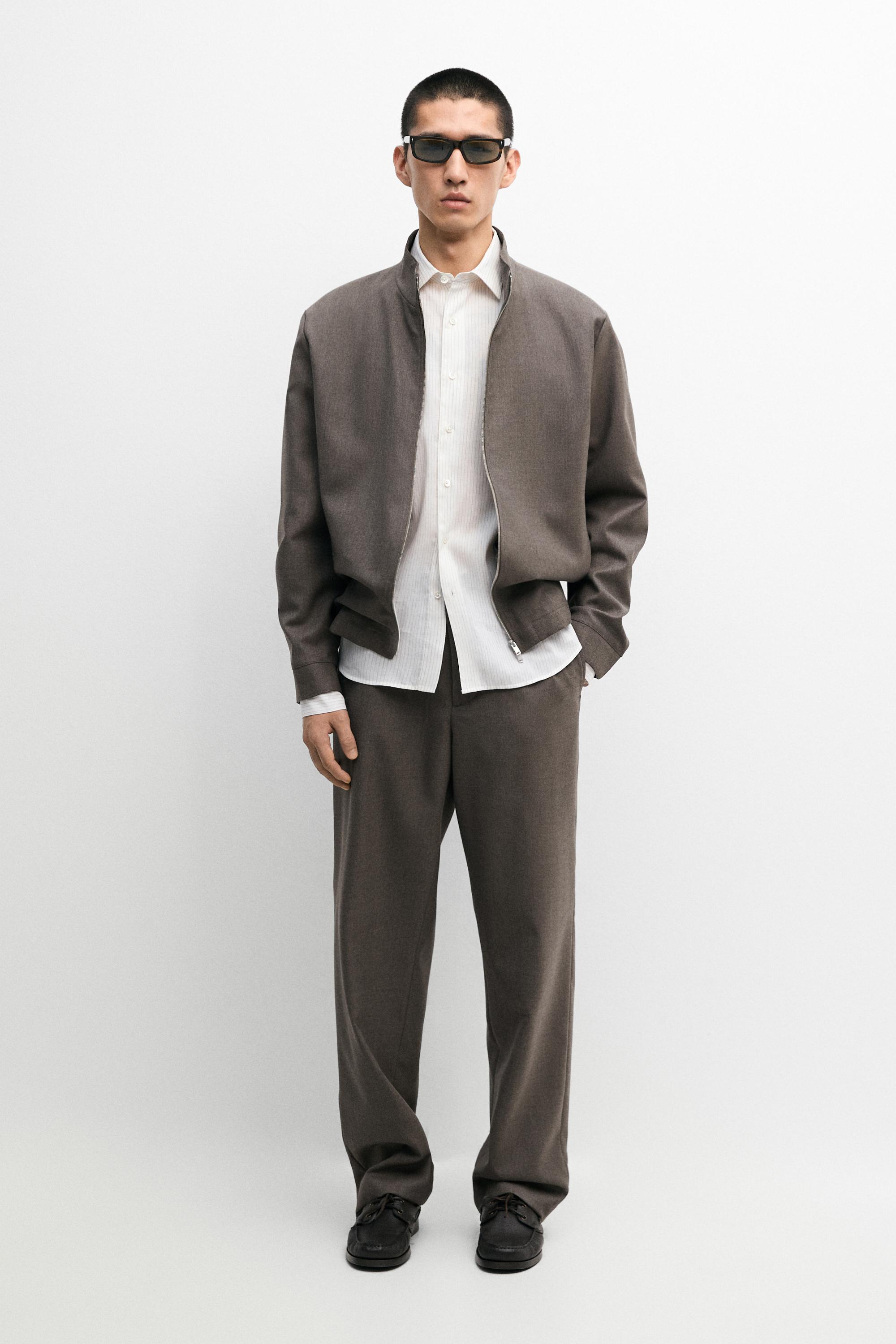 Cool wool blend jacket — MEDIUM ECRU