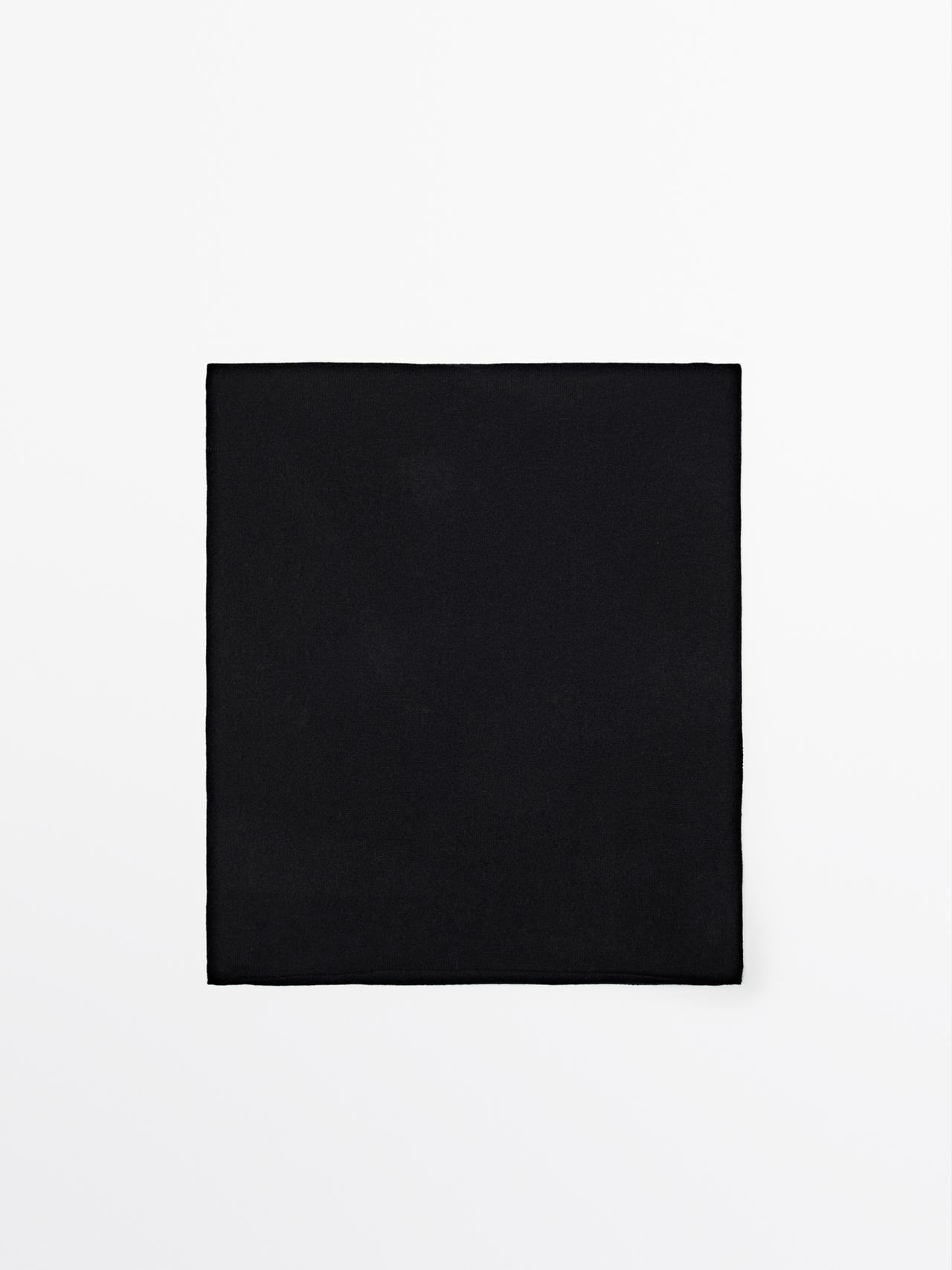 Bufanda 100% Cashmere - Negro - 01 - Massimo Dutti - Mujer