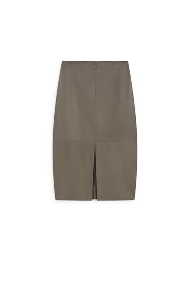 Midi pencil leather skirt - LIMITED EDITION — MOLE BROWN 7