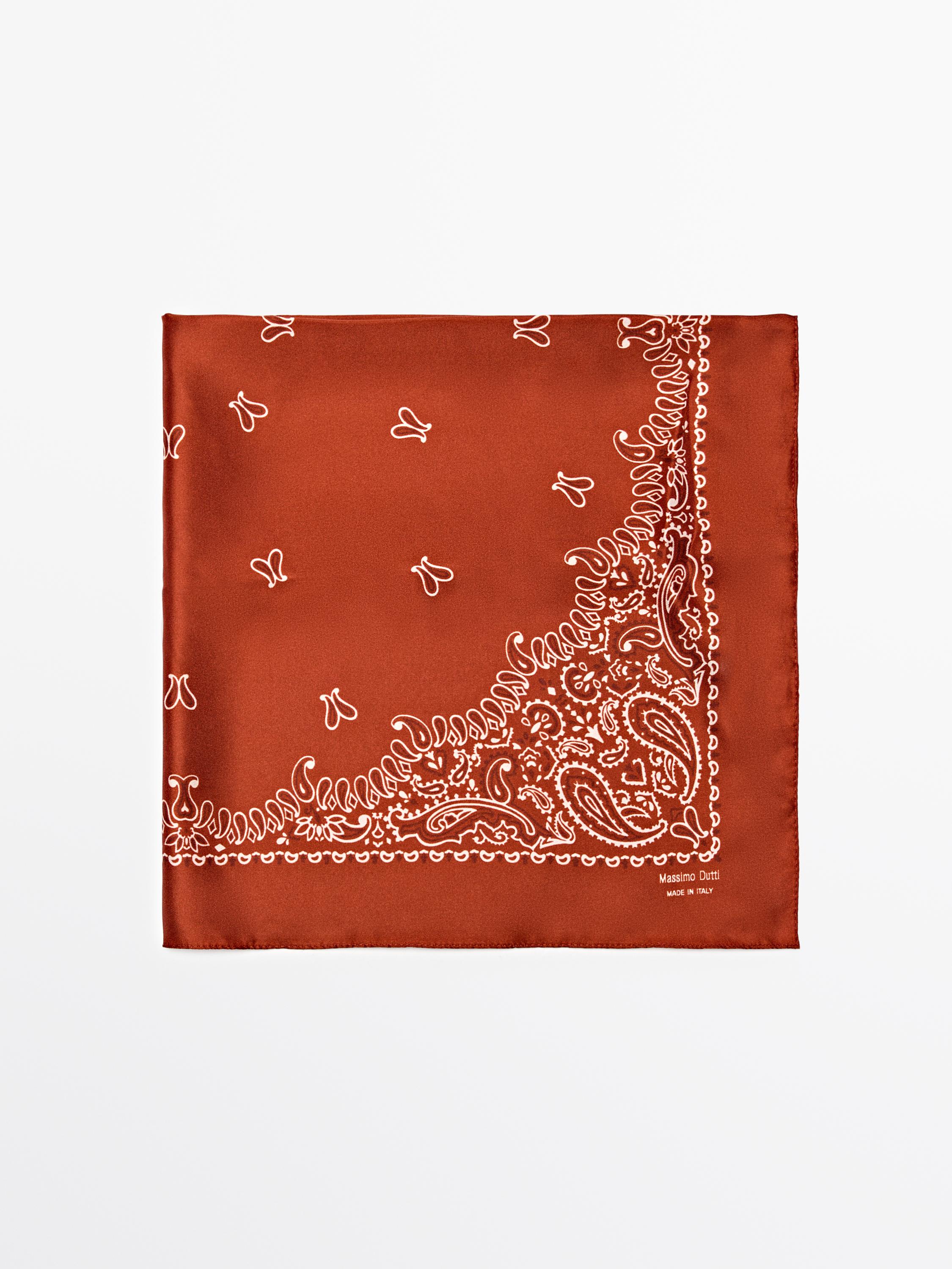 Bandana pasley print 100% silk