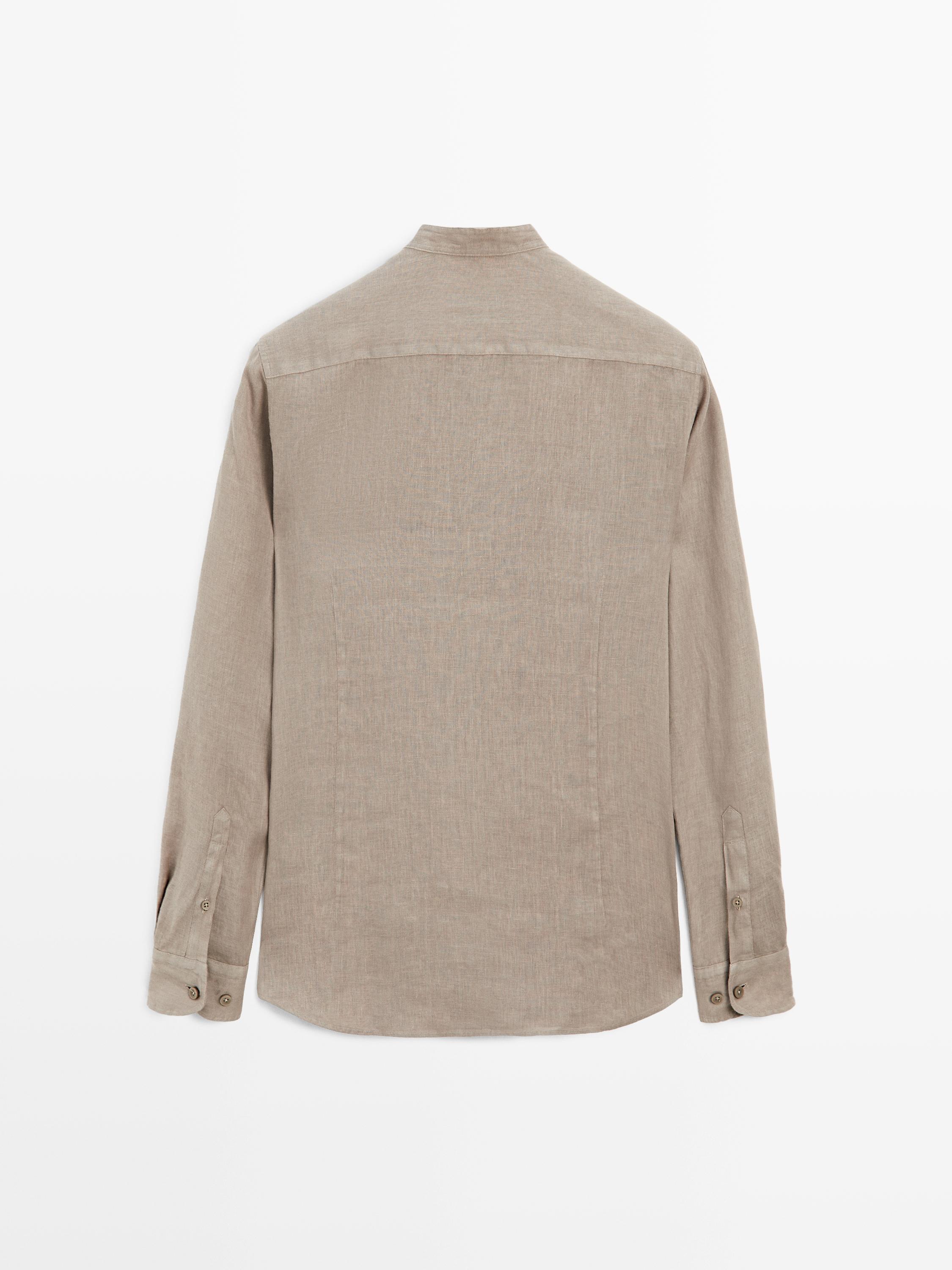 Slim fit stand collar shirt — CAREY