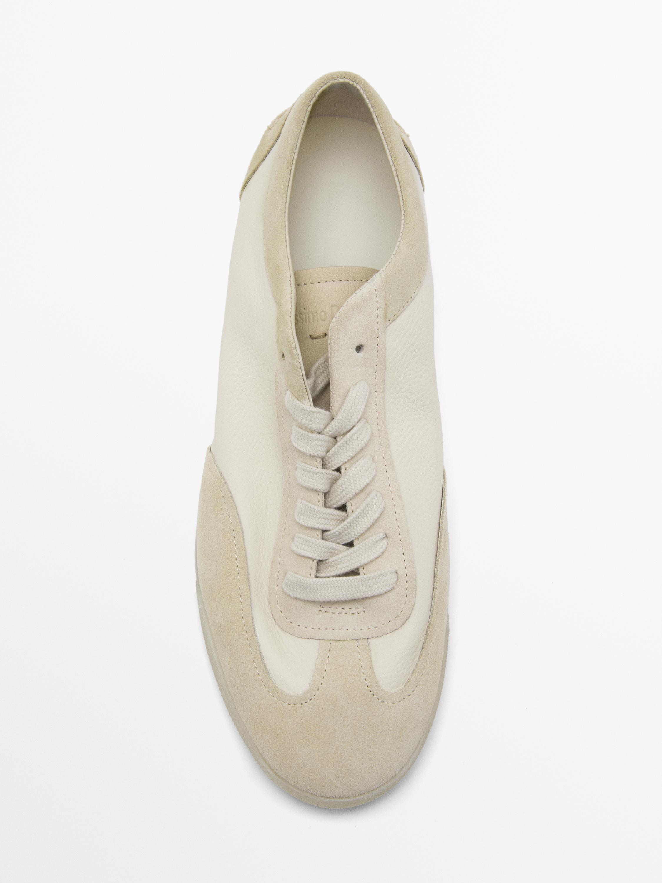 Soft leather trainers