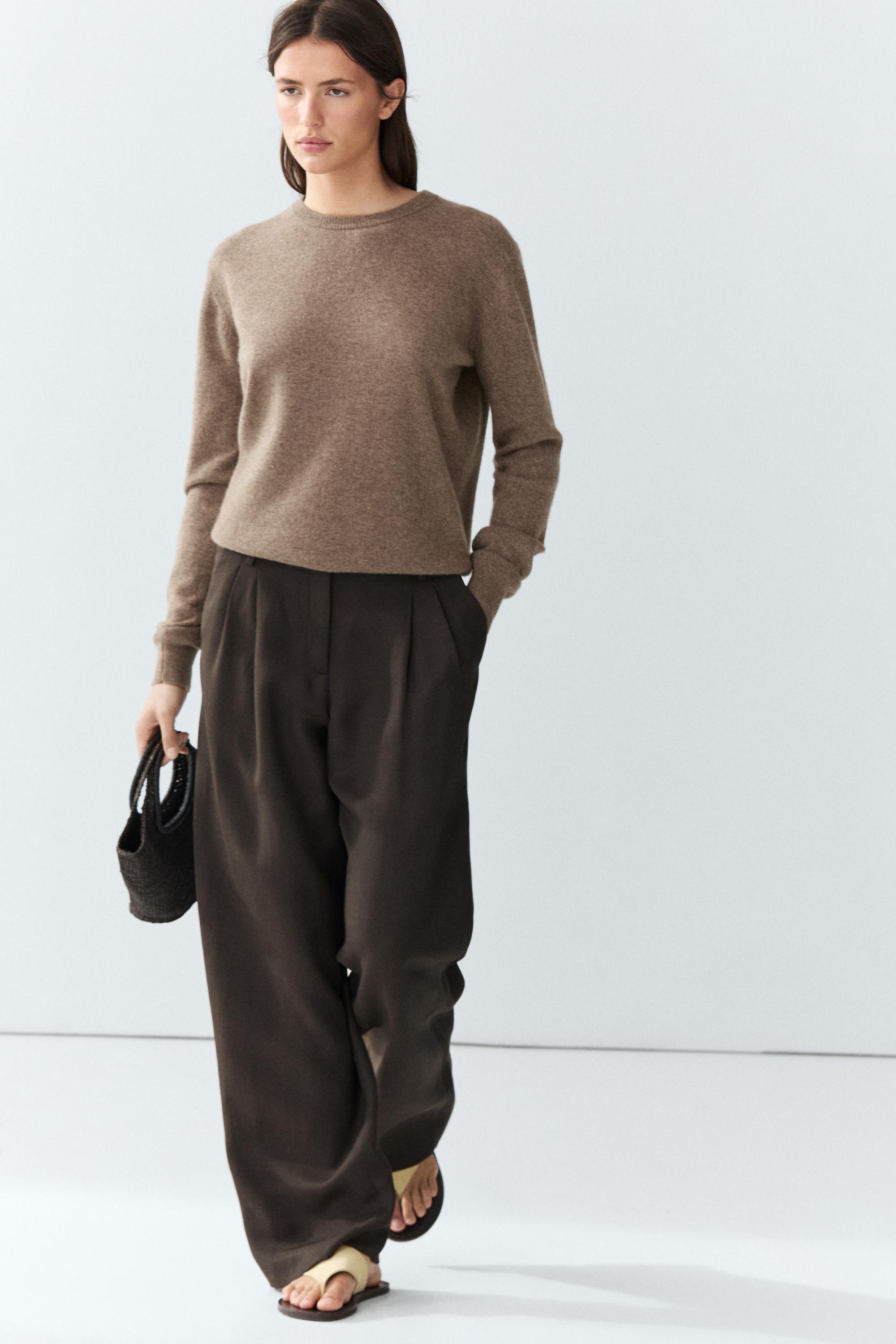 100% cashmere long sleeve sweater