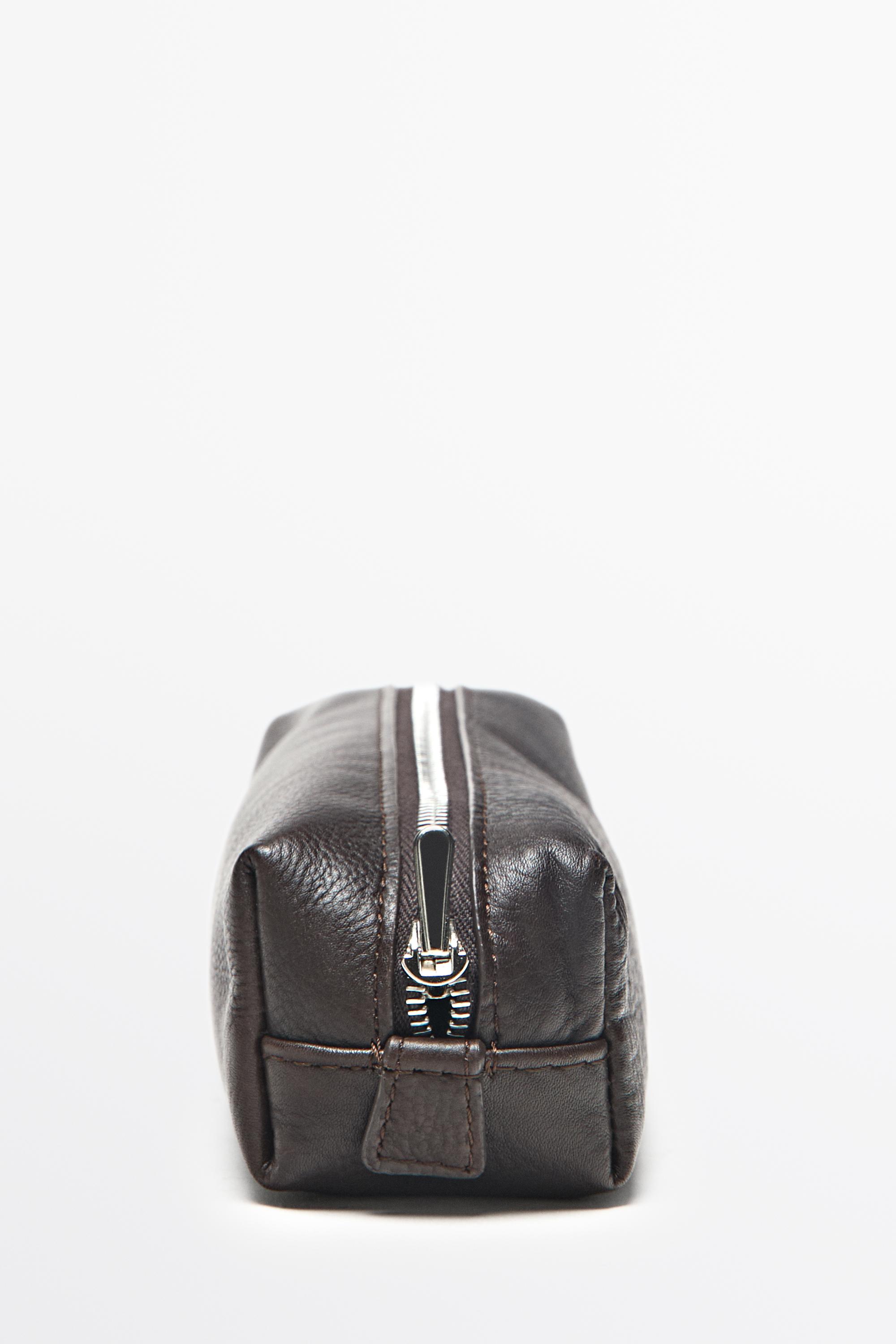 Estuche cremallera piel napa