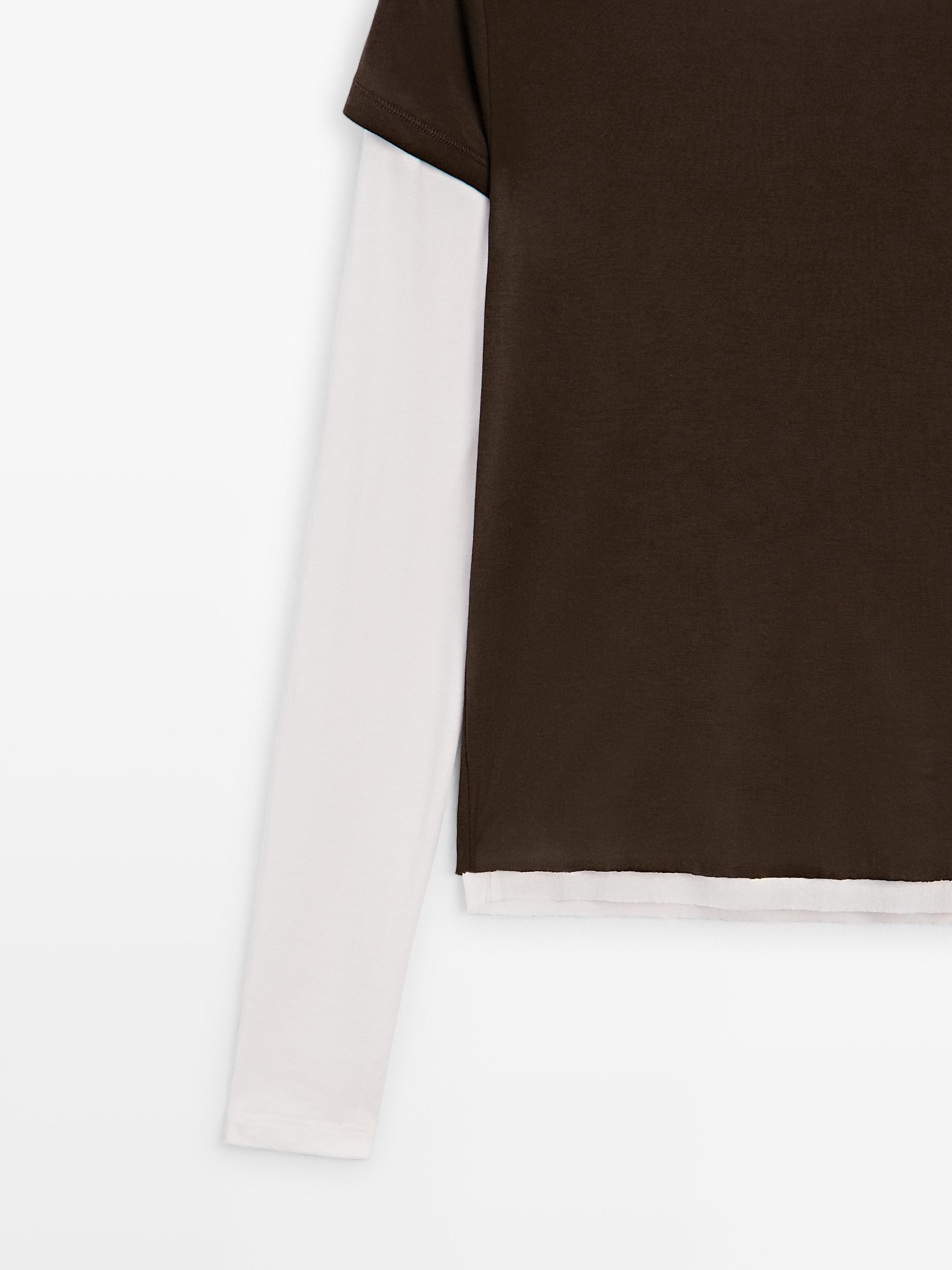 Langærmet T-shirt i lag
