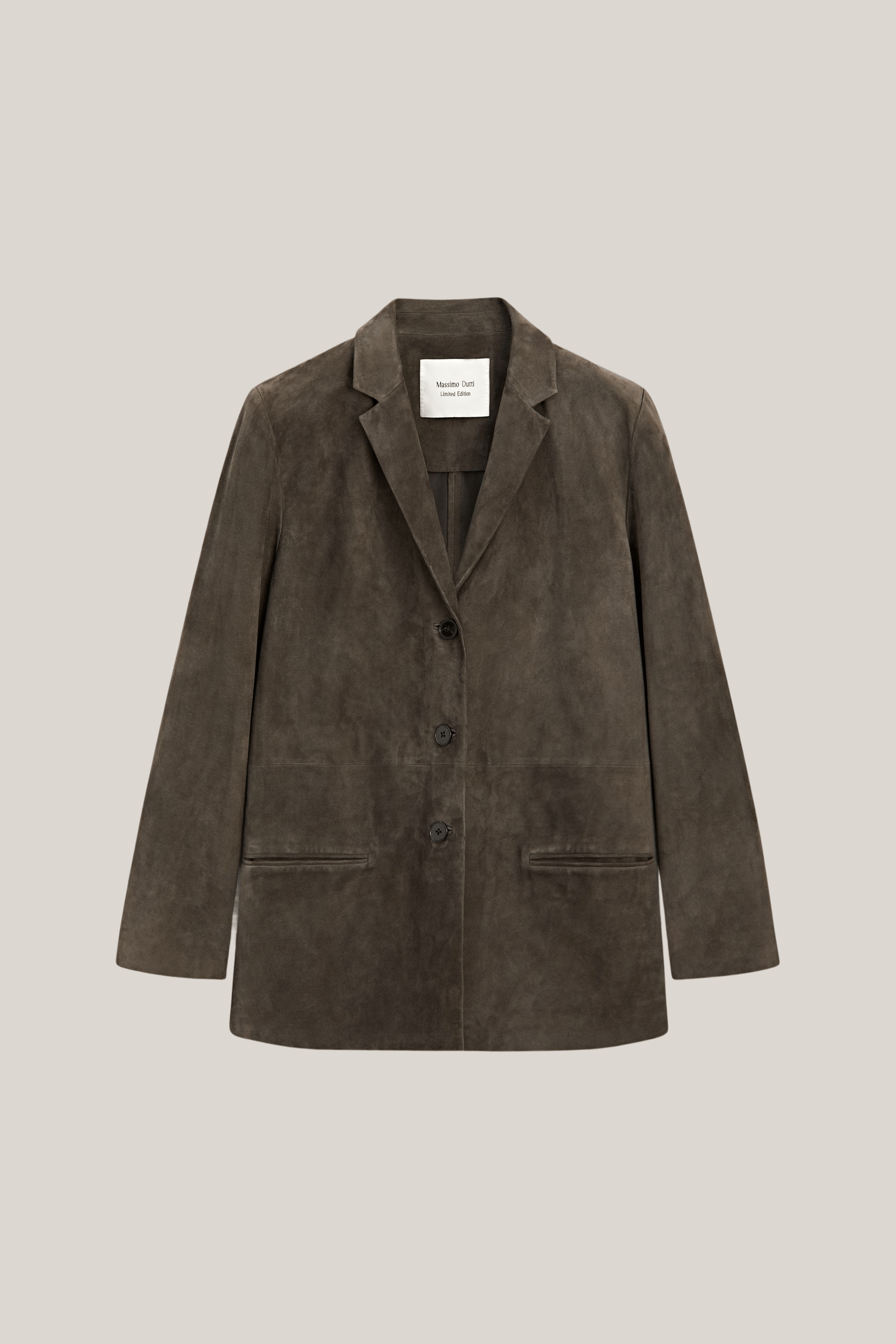 Long suede leather coat — BROWN