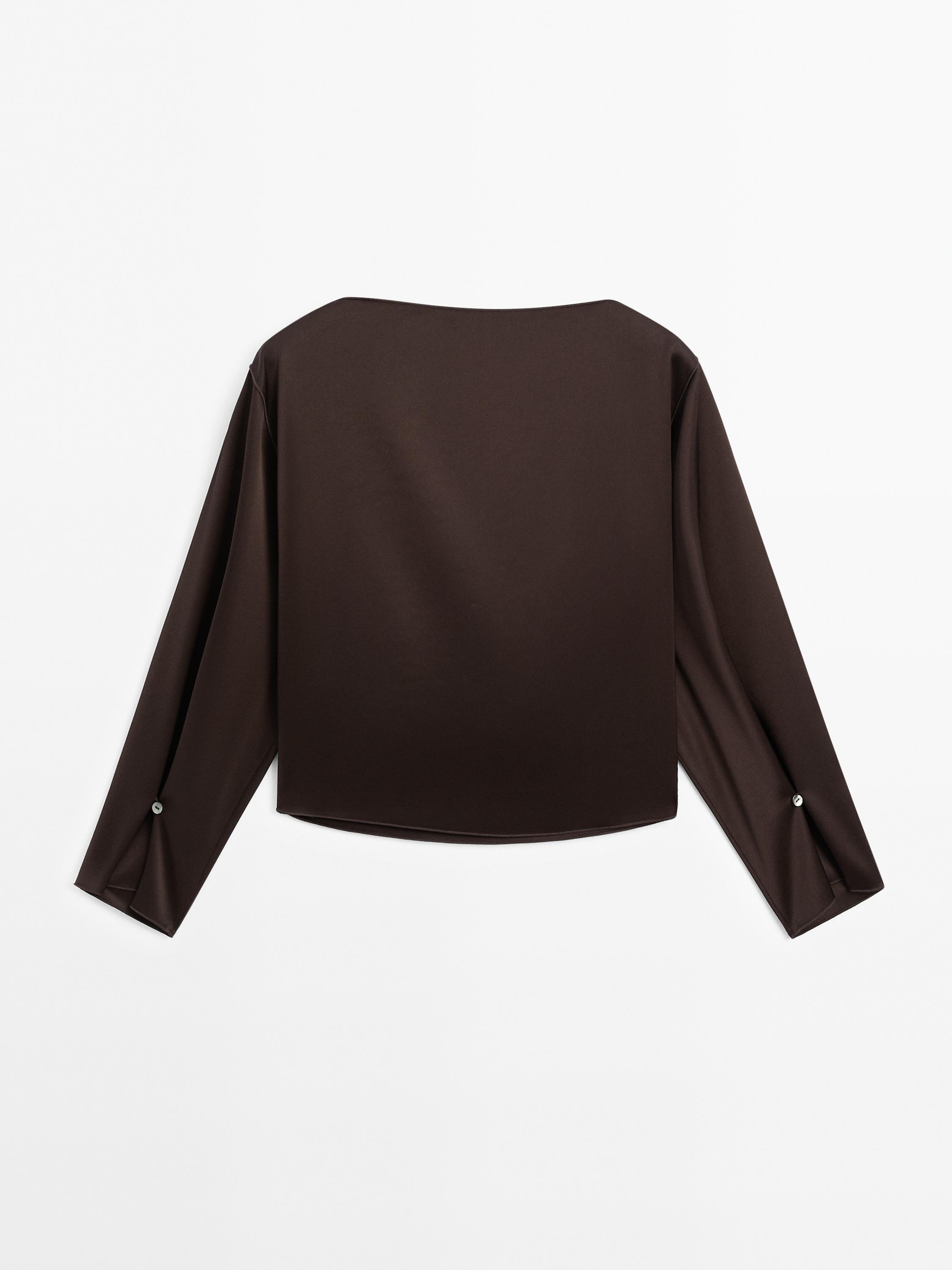 Flowing satin blouse