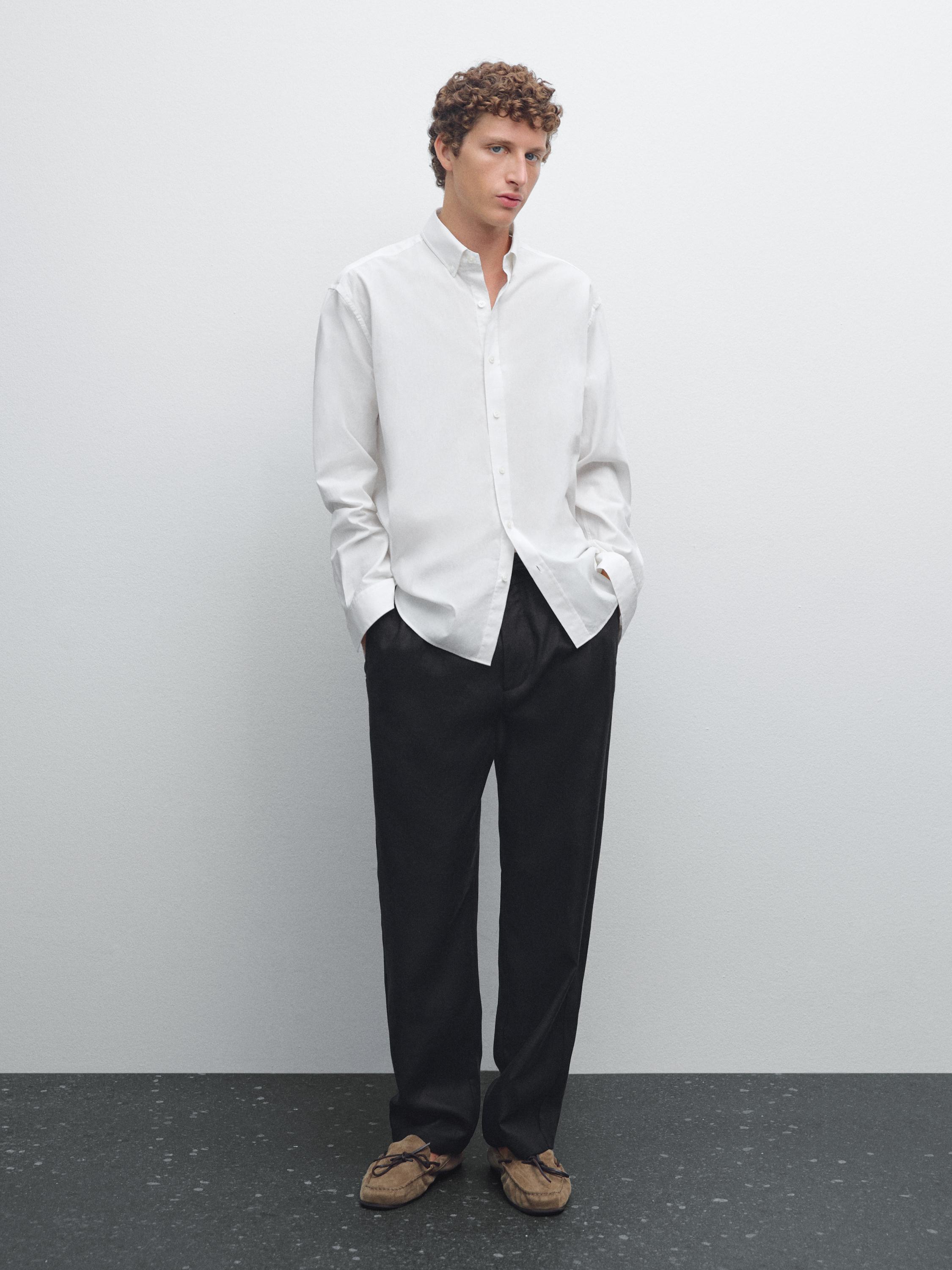 Regular-fit 100% cotton shirt