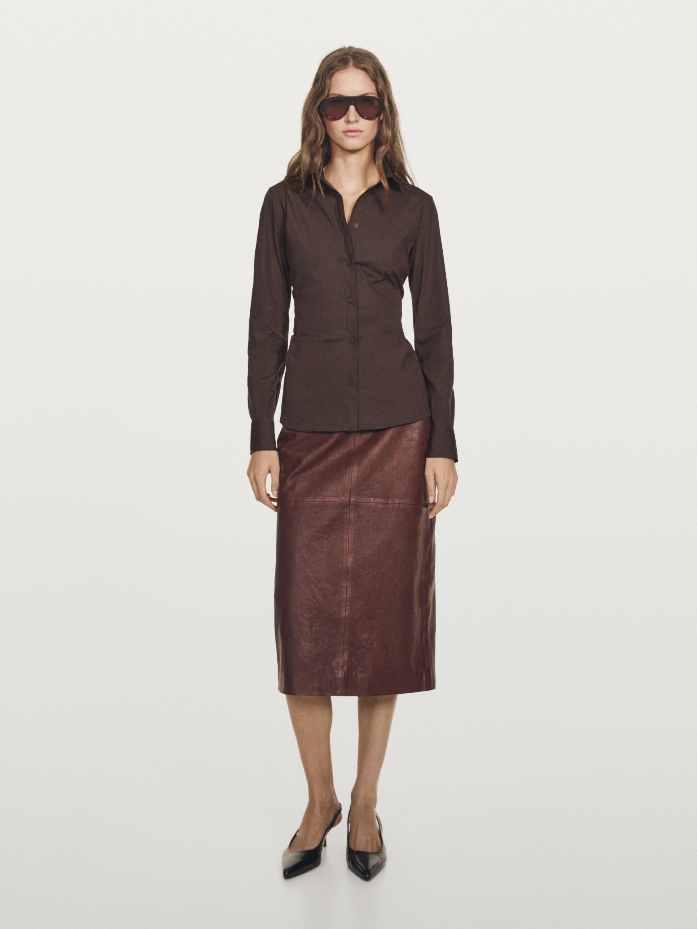 Cotton blend stretch shirt