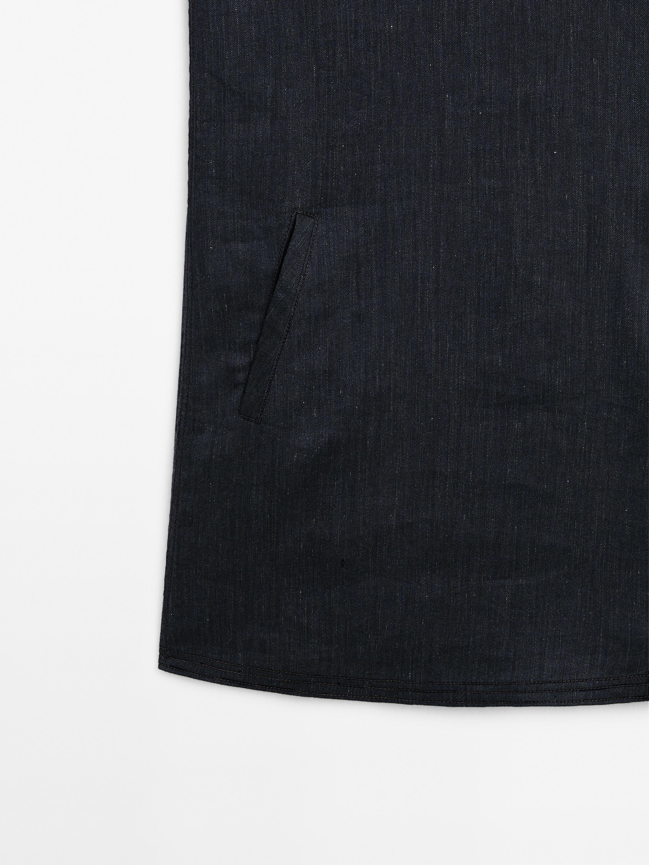 100% cotton denim mini dress