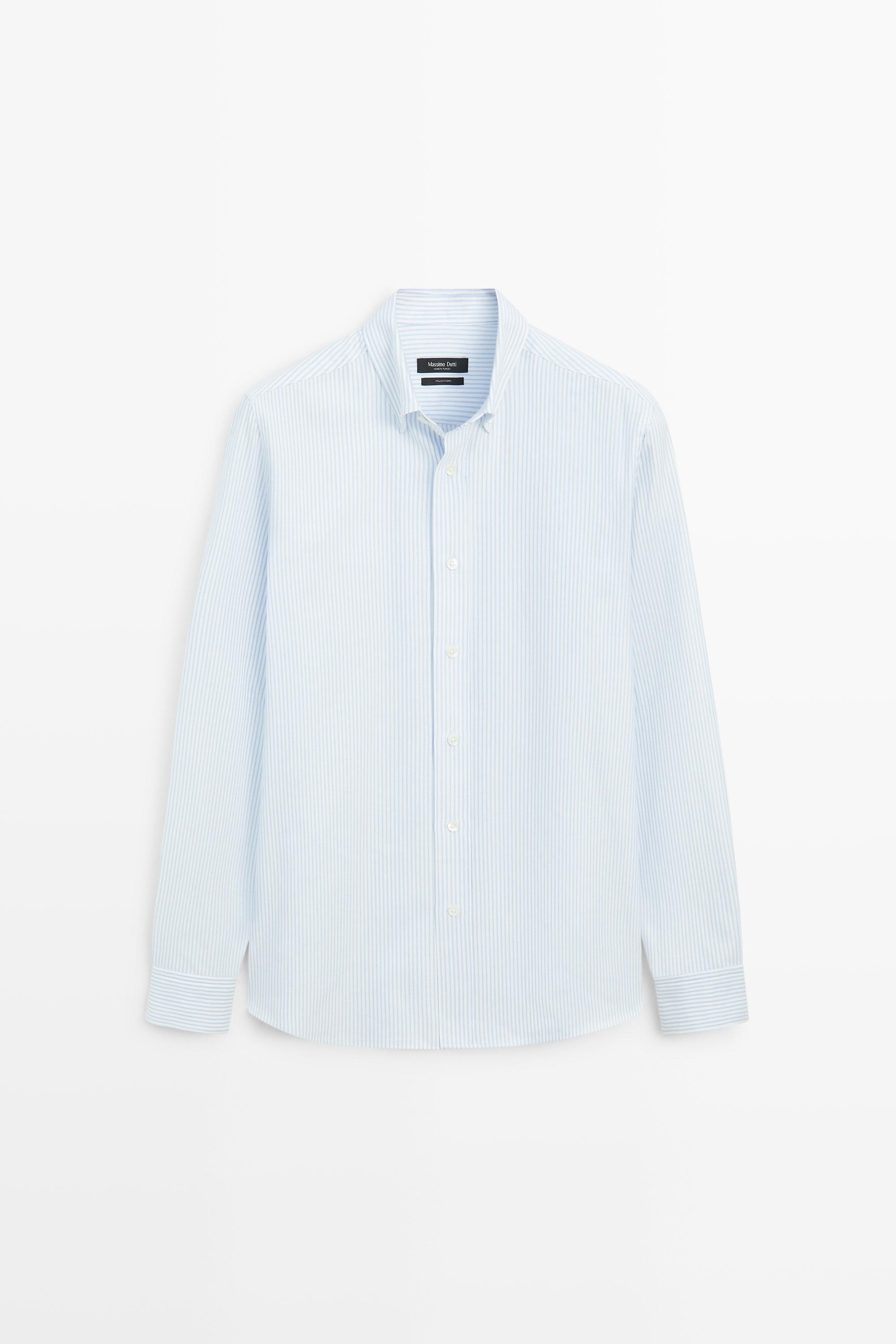 Camisa oxford regular fit rayas