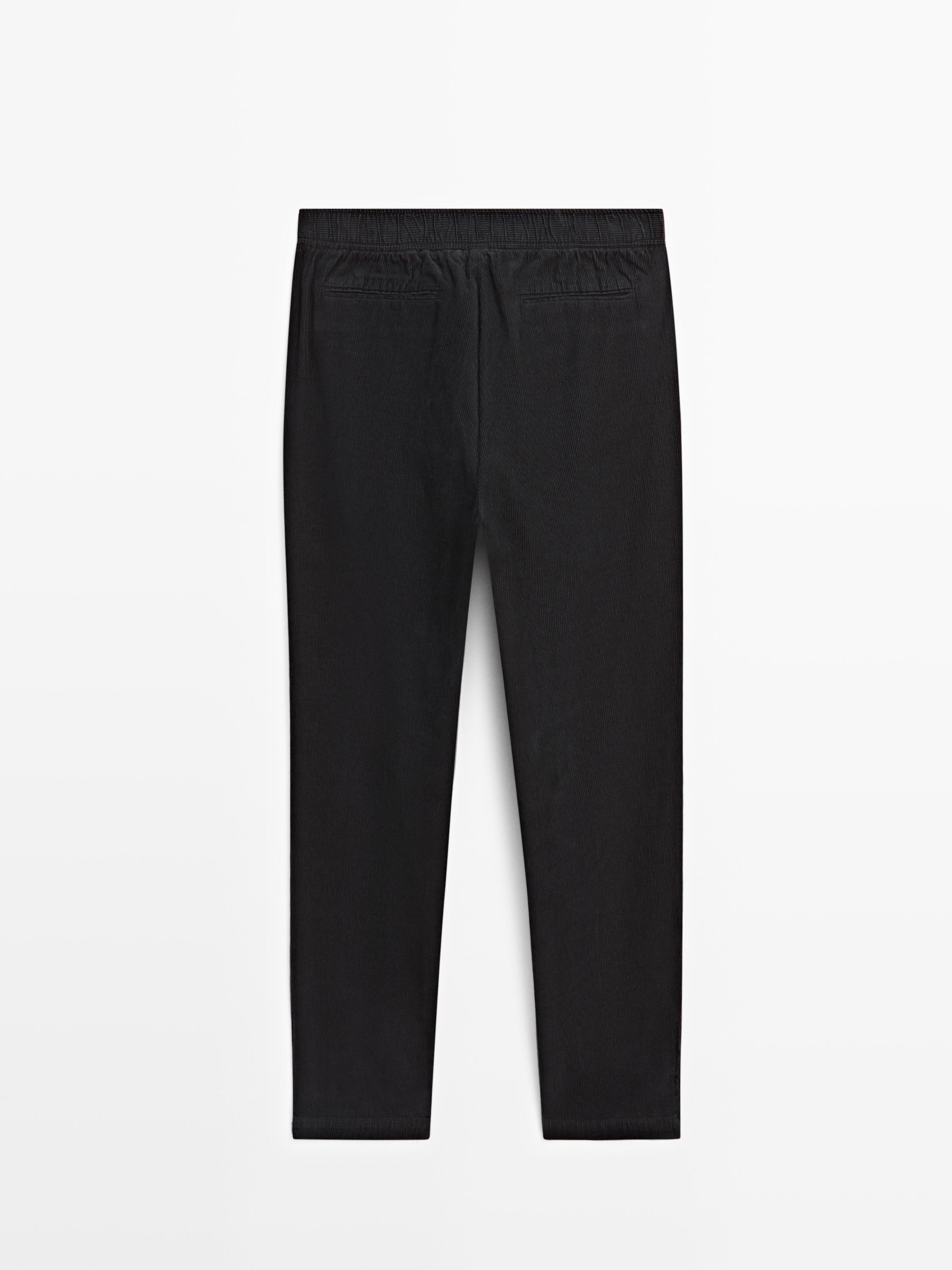 Corduroy jogger fit trousers