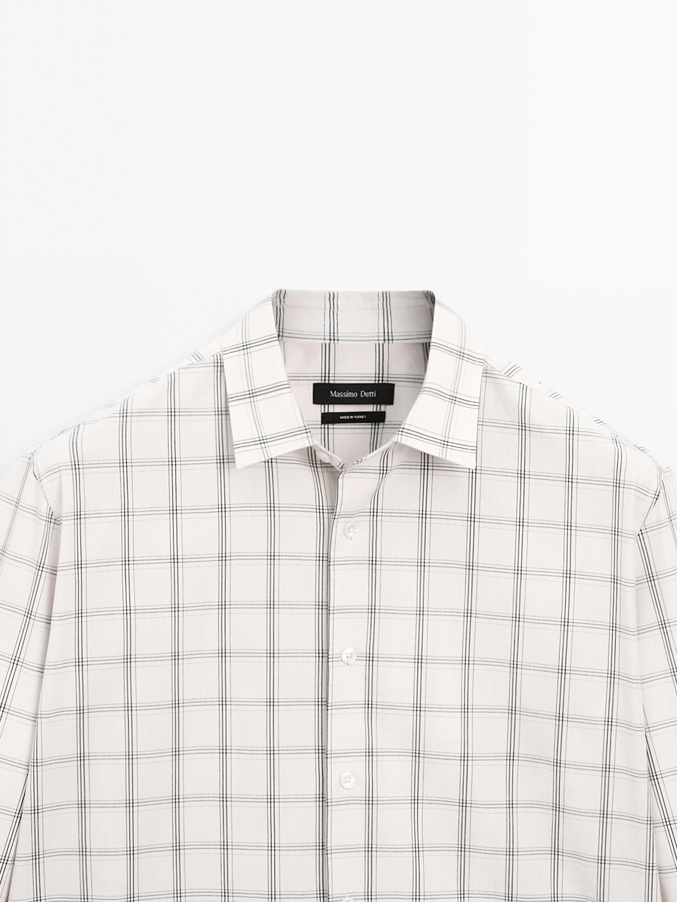 Regular fit check 100% cotton shirt