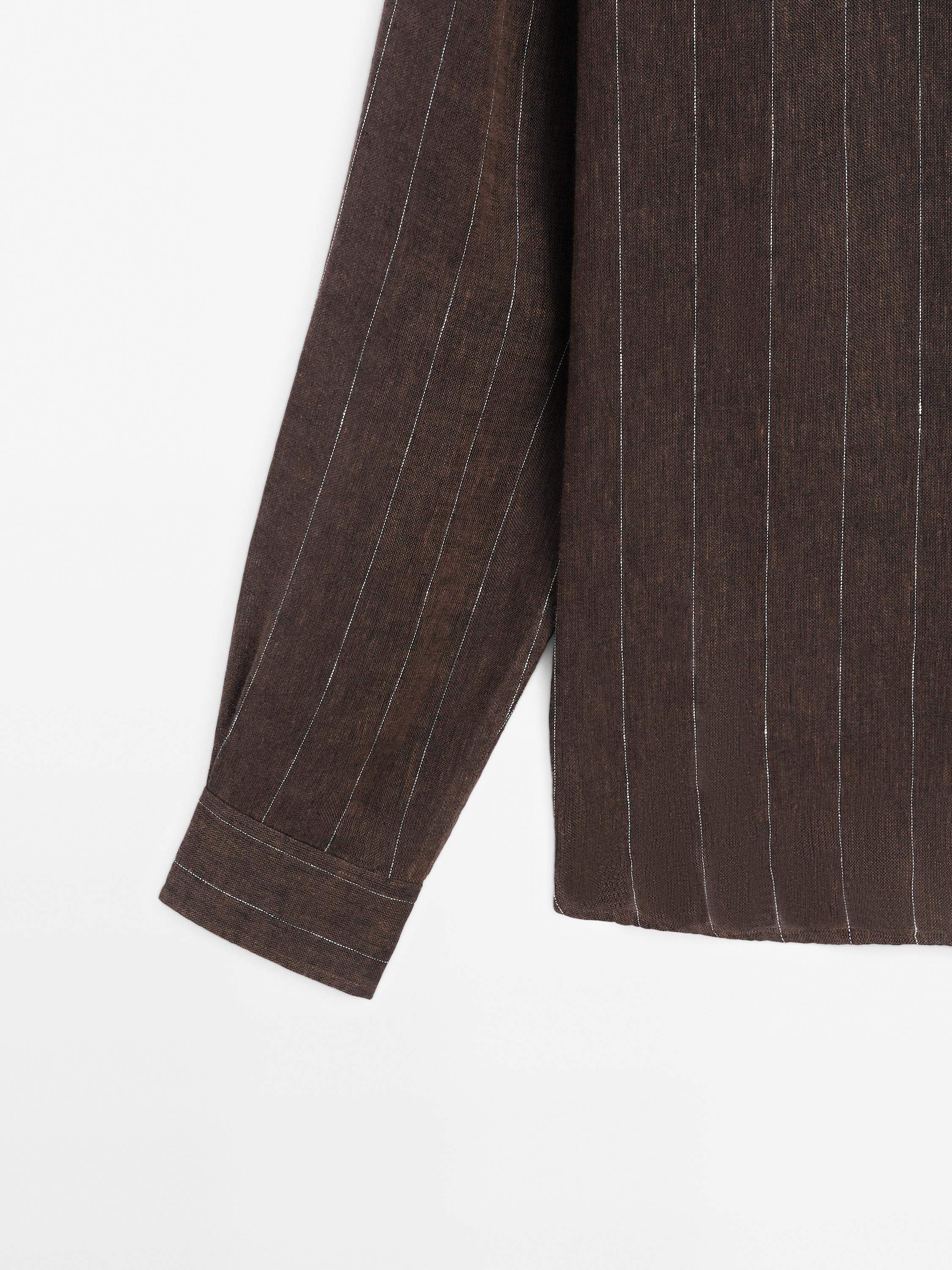100% linen pinstripe shirt