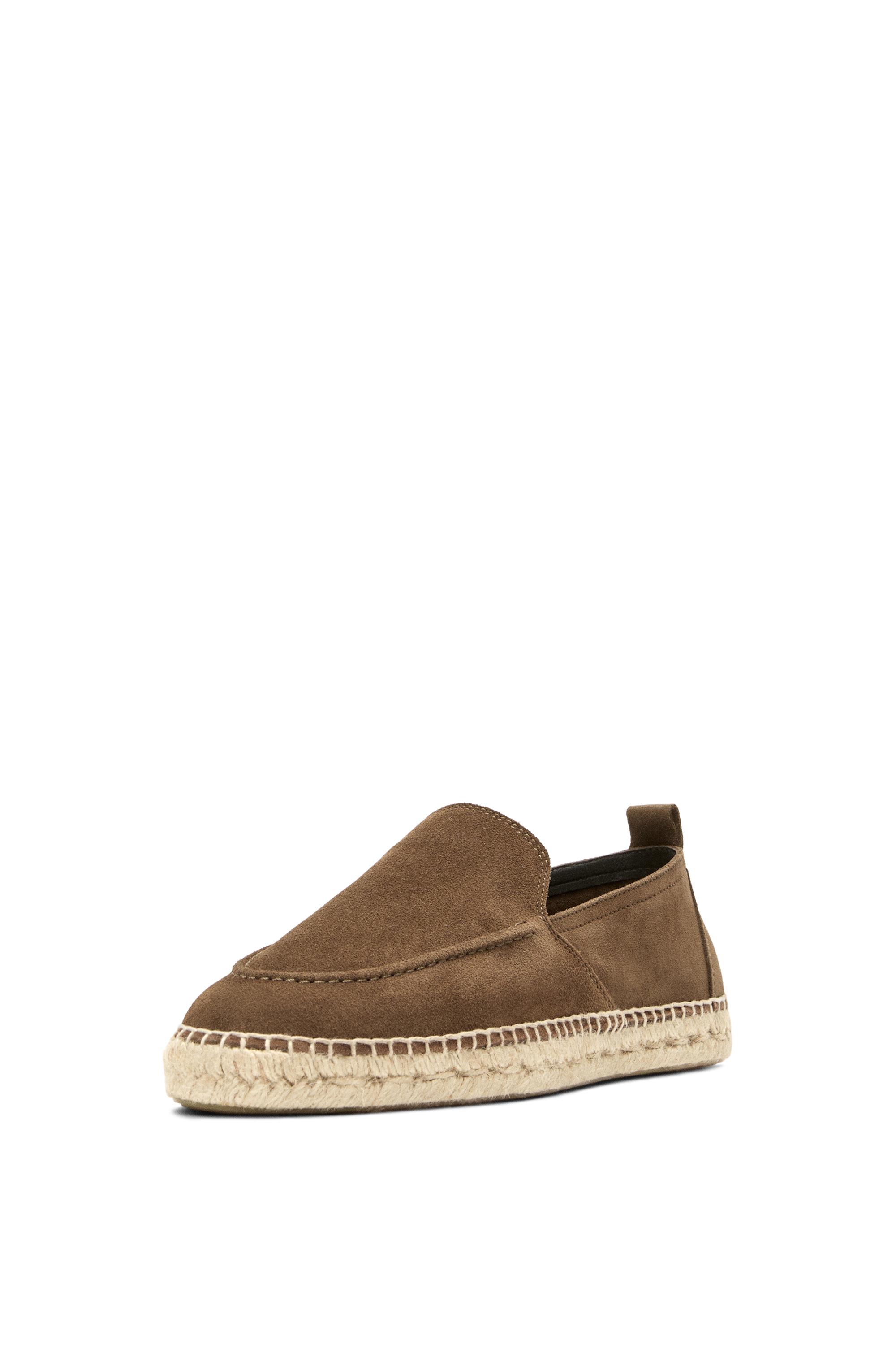 Leather espadrilles with moc toe — OCHRE