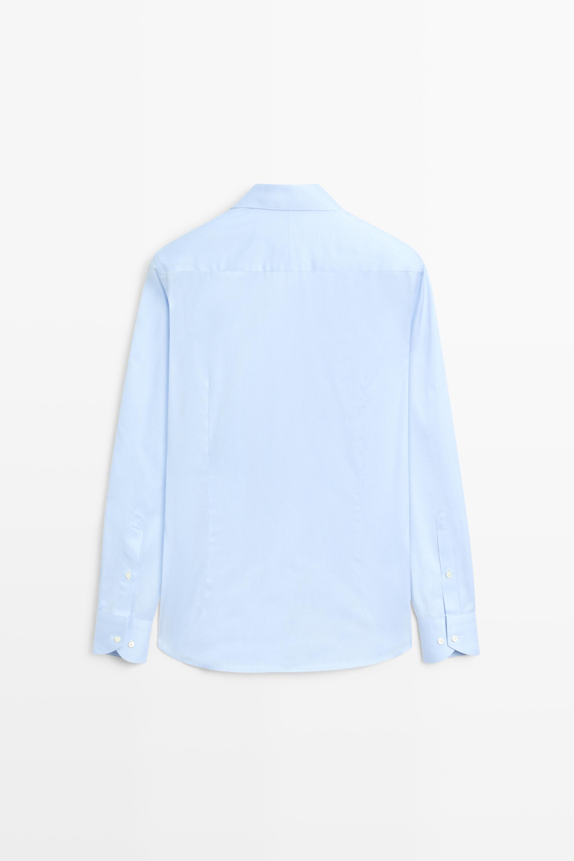 100% cotton striped shirt — SKY BLUE