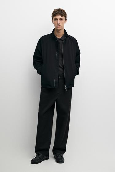 Barrel fit pants with pleat detail — BLACK 1