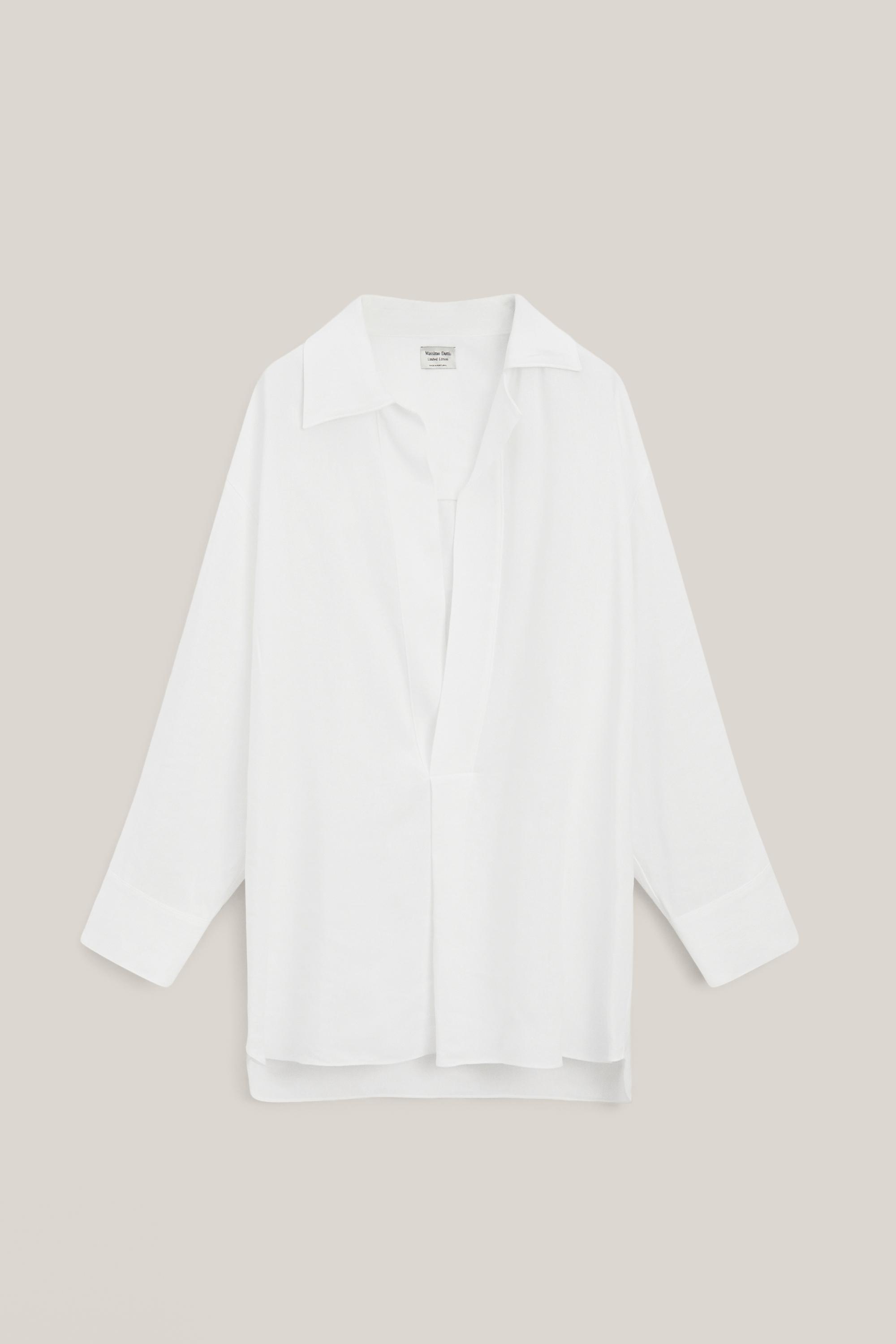 Flowing linen blend shirt - LIMITED EDITION — WHITE