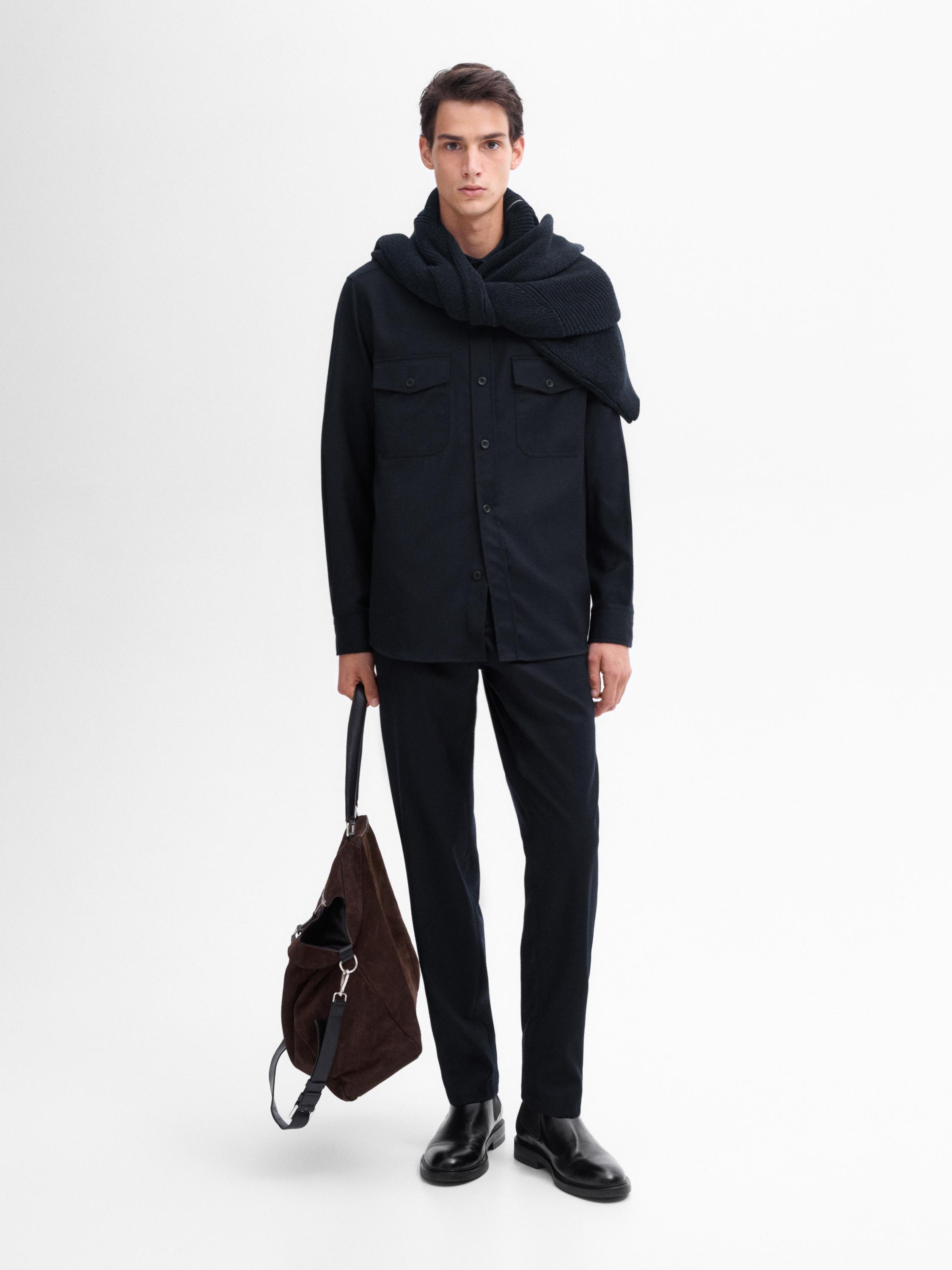 100 Wool Jogger Fit Trousers Navy Blue Dressy Massimo Dutti 100-wool-jogger-fit-trousers-navy-blue-dressy-massimo-dutti