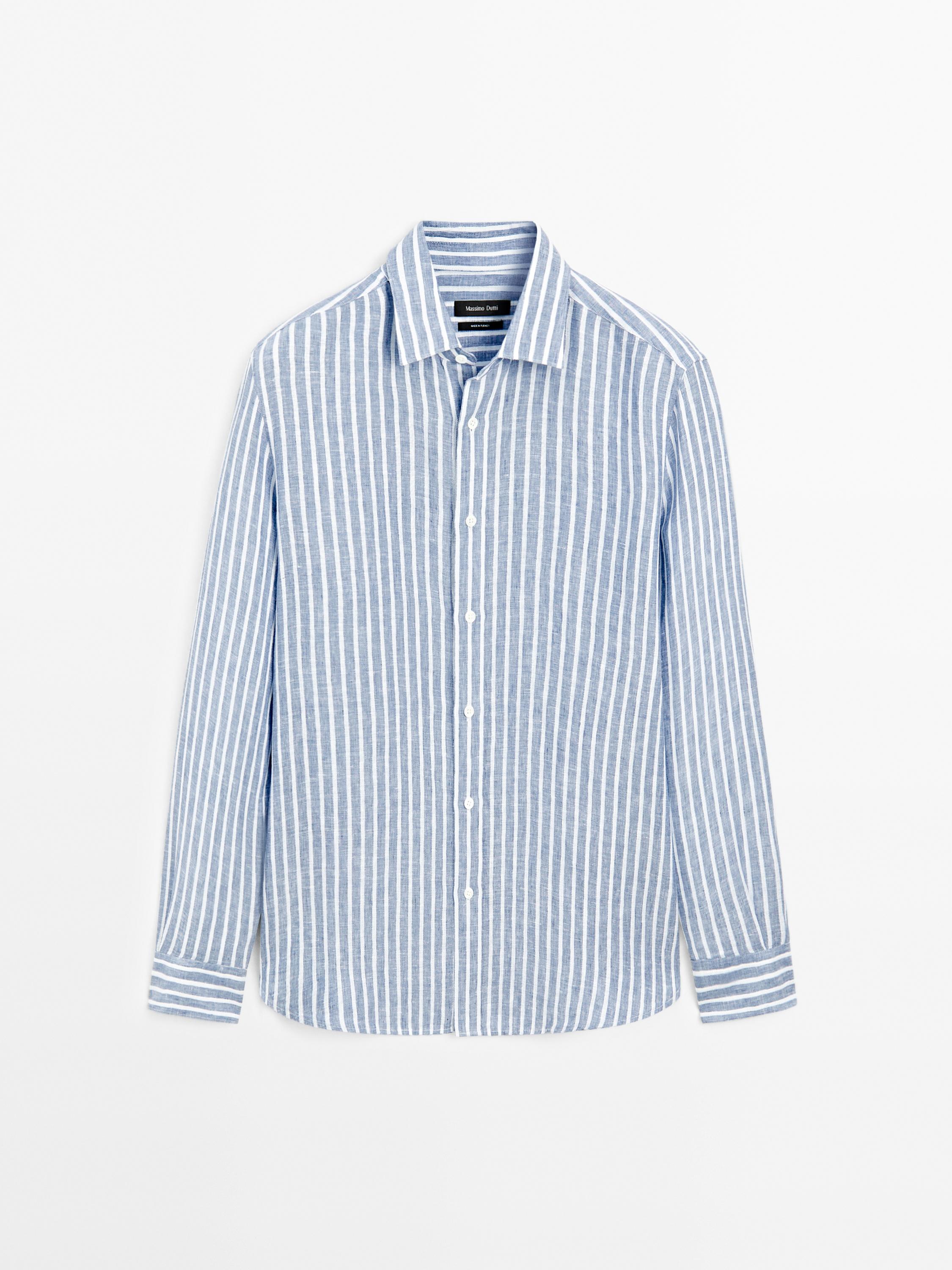 Koszula w paski o kroju regular fit