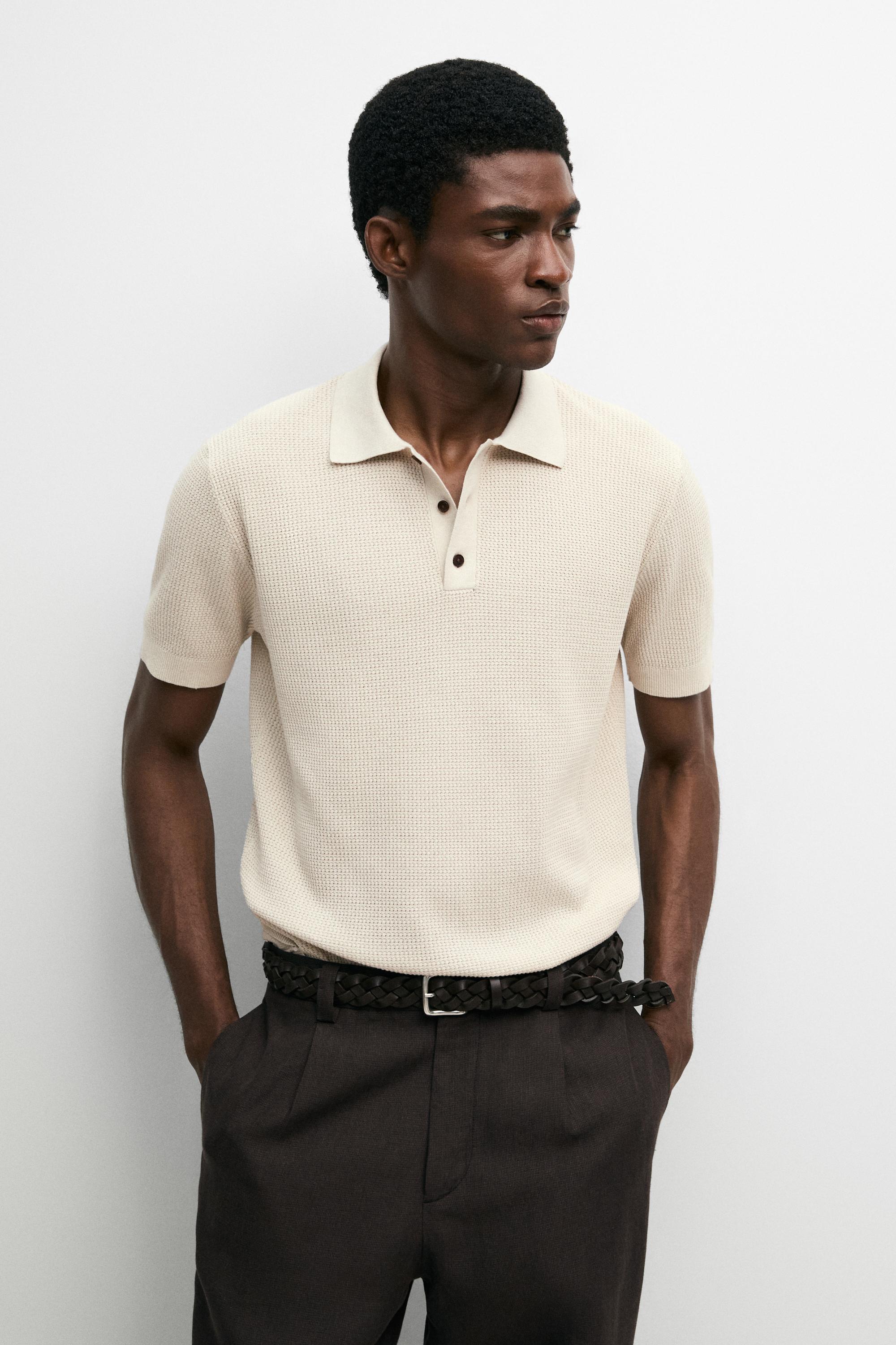 Kaus polo katun 100% dengan kerah berkancing