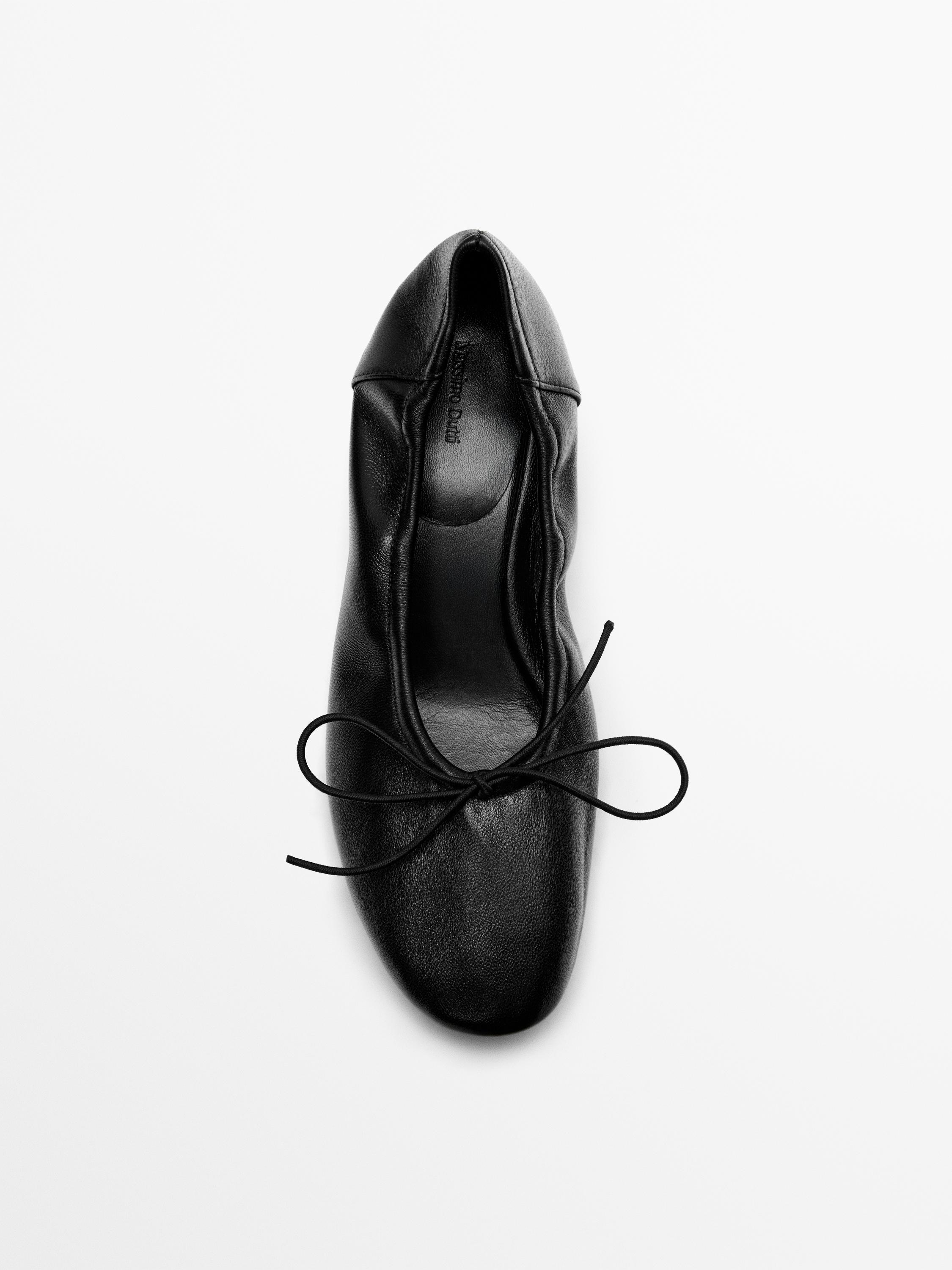 High-heel ballerinas — BLACK