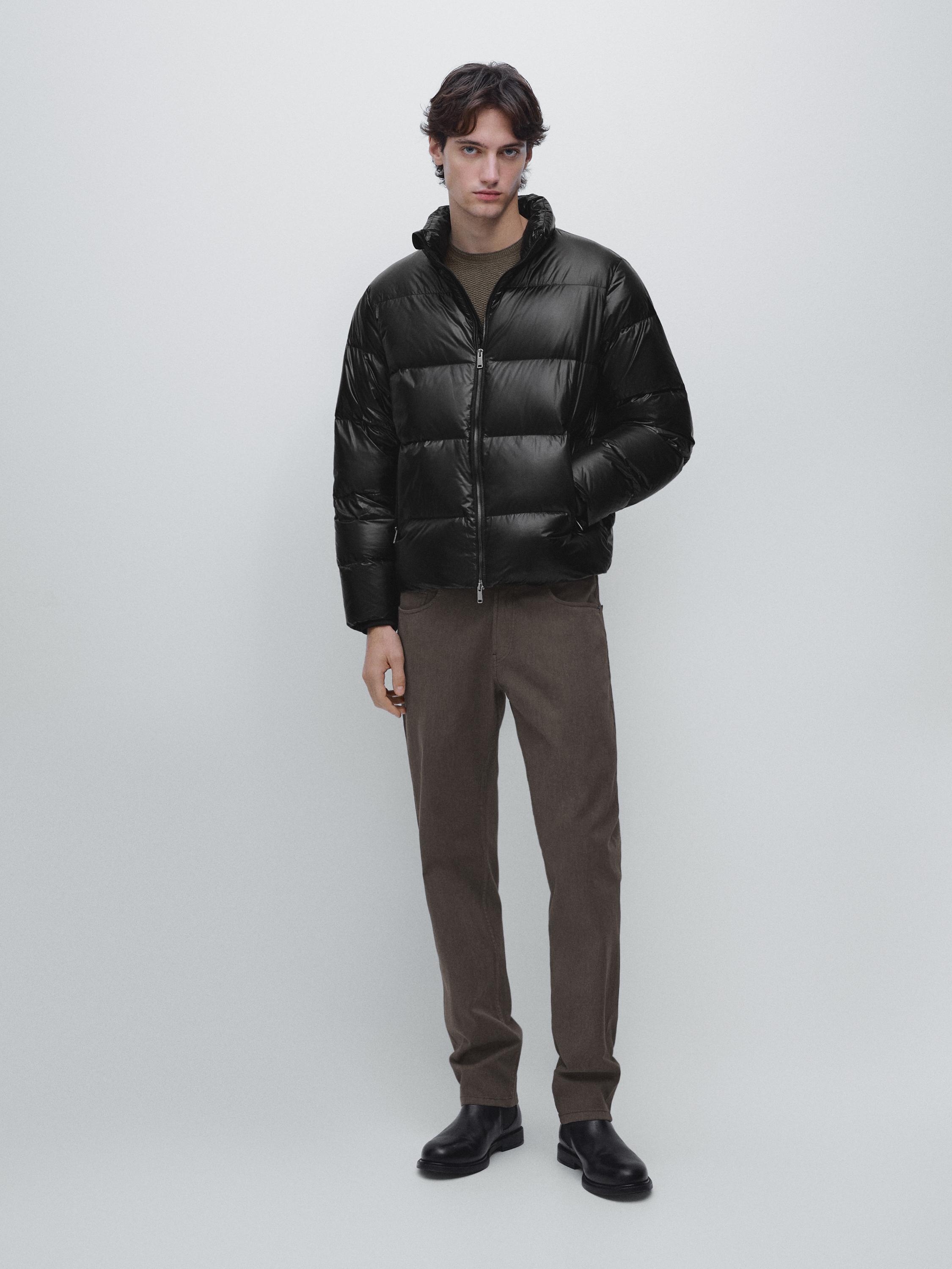 Down blend puffer jacket