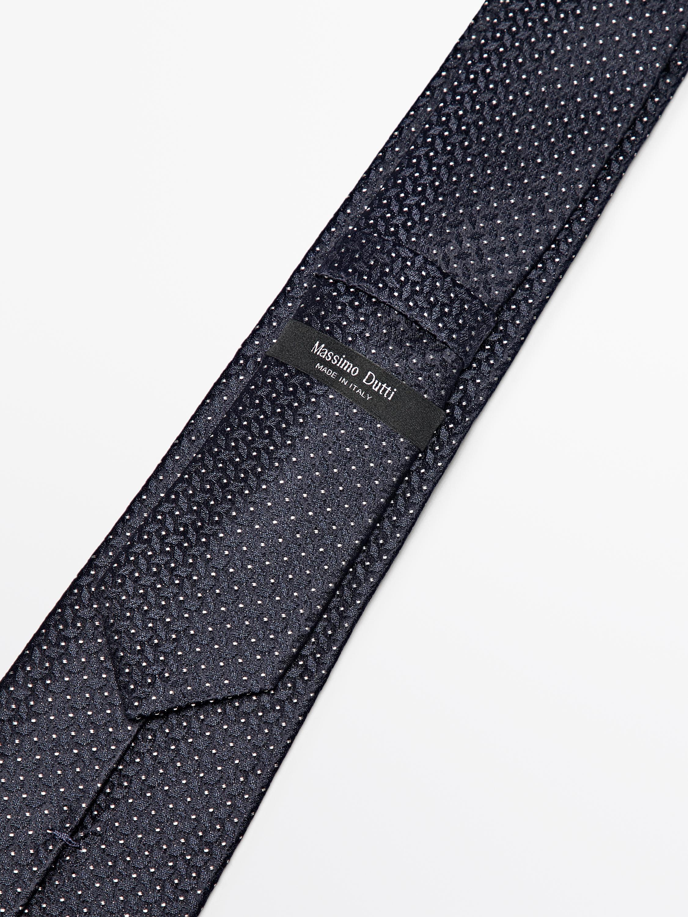100% mulberry silk polka dot tie